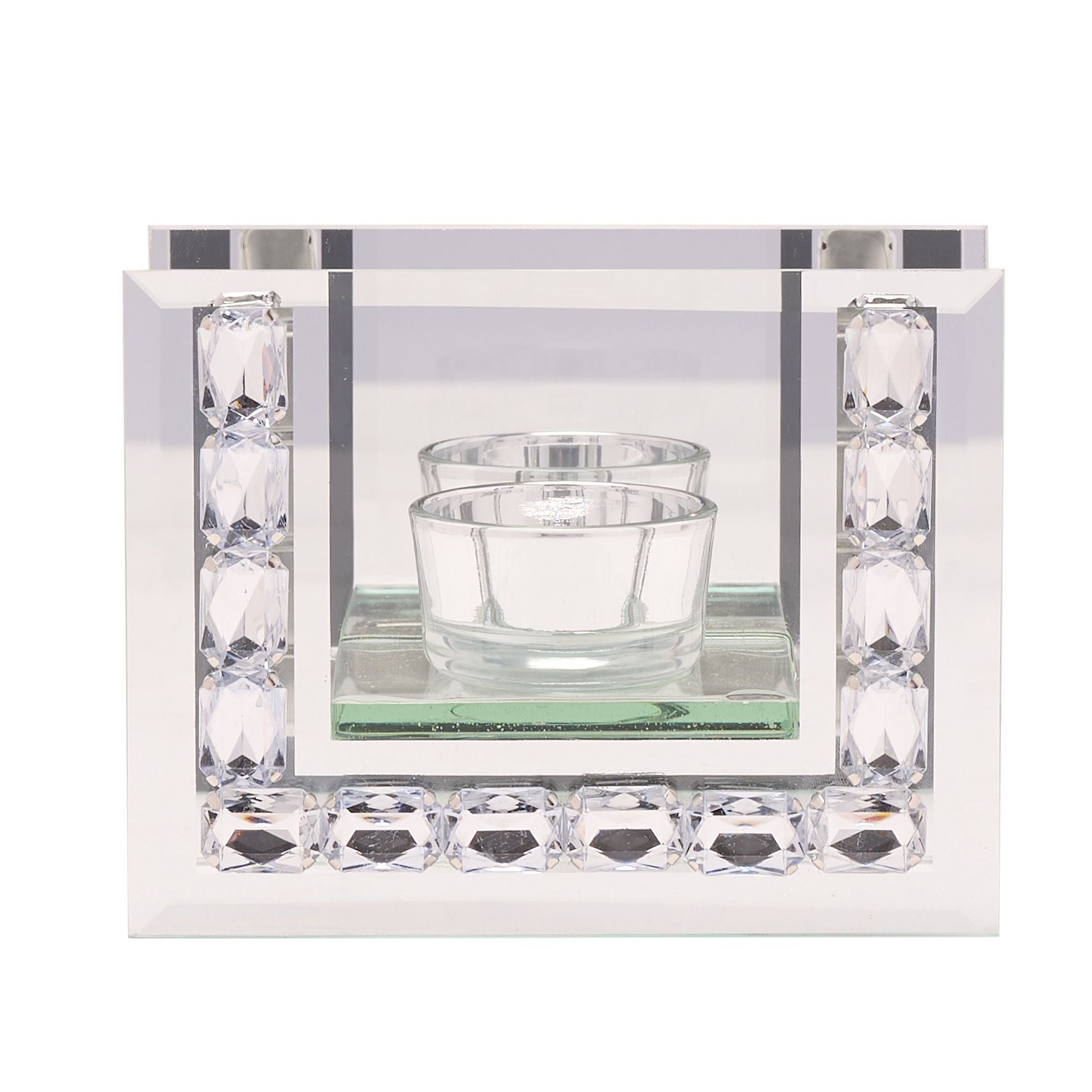 Hestia Crystal Rectangle Tealight Holder