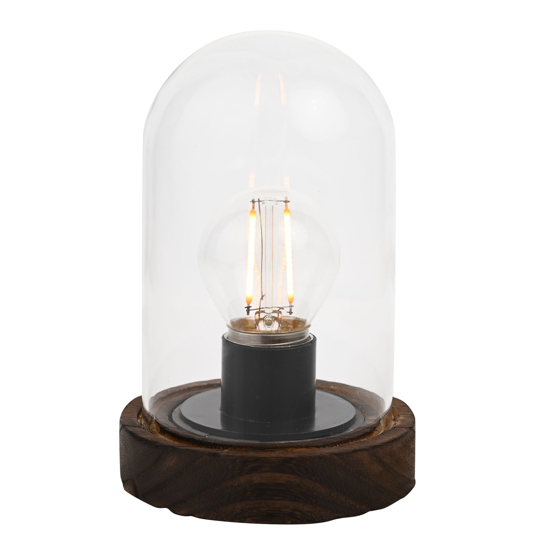 Hestia LED Light Up Glass Dome with Bulb  - Small