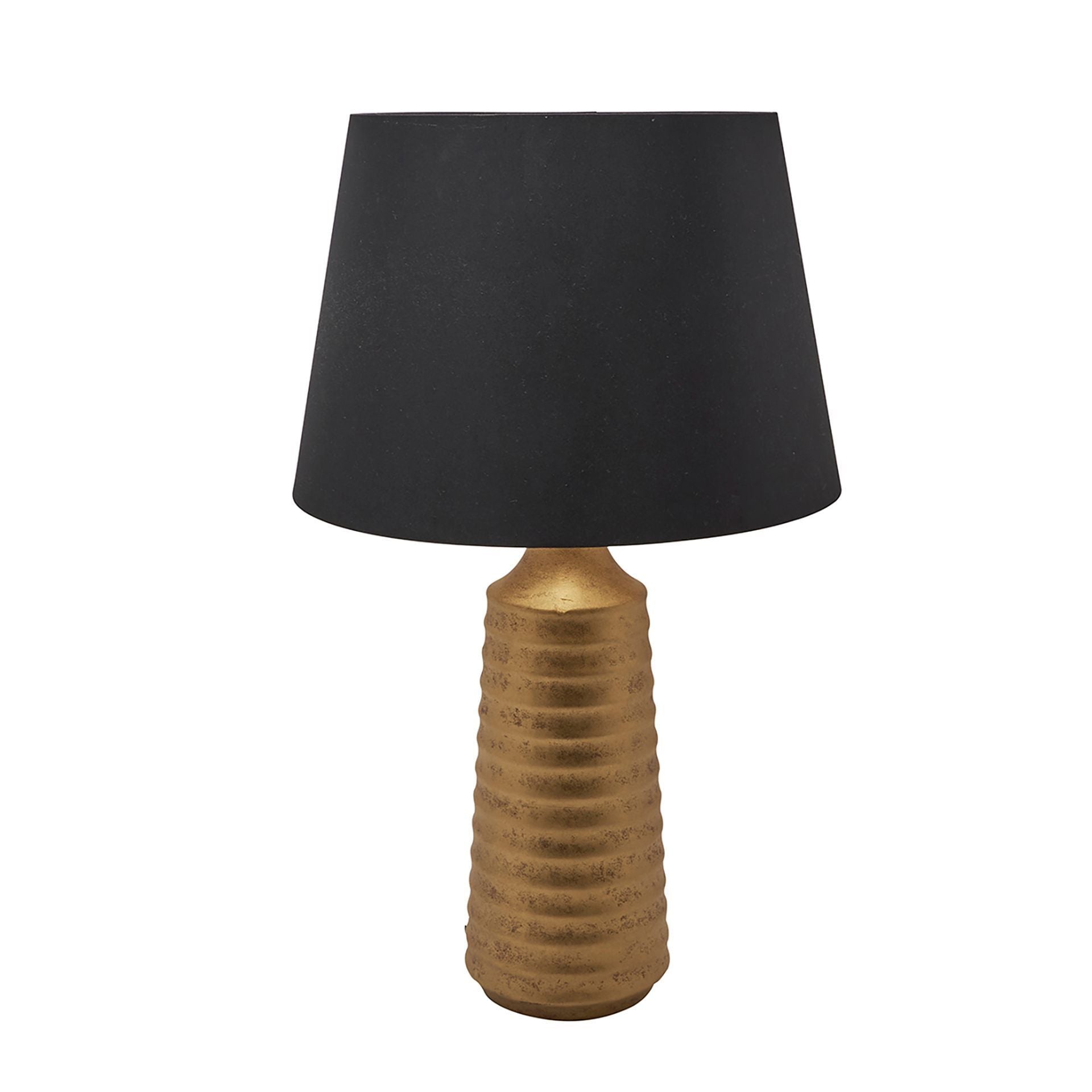 Hestia Ceramic Table Lamp Black & Gold