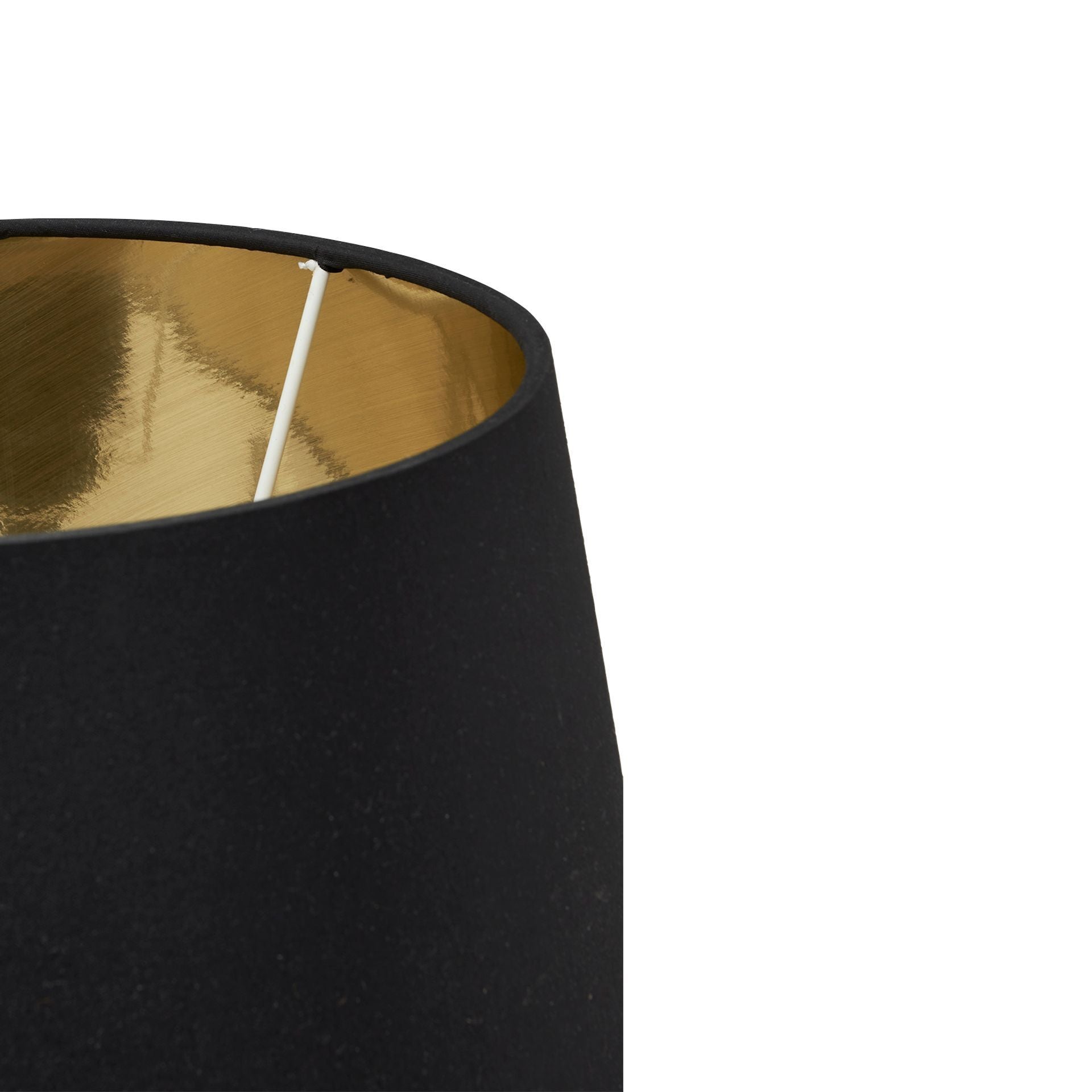 Hestia Ceramic Table Lamp Black & Gold