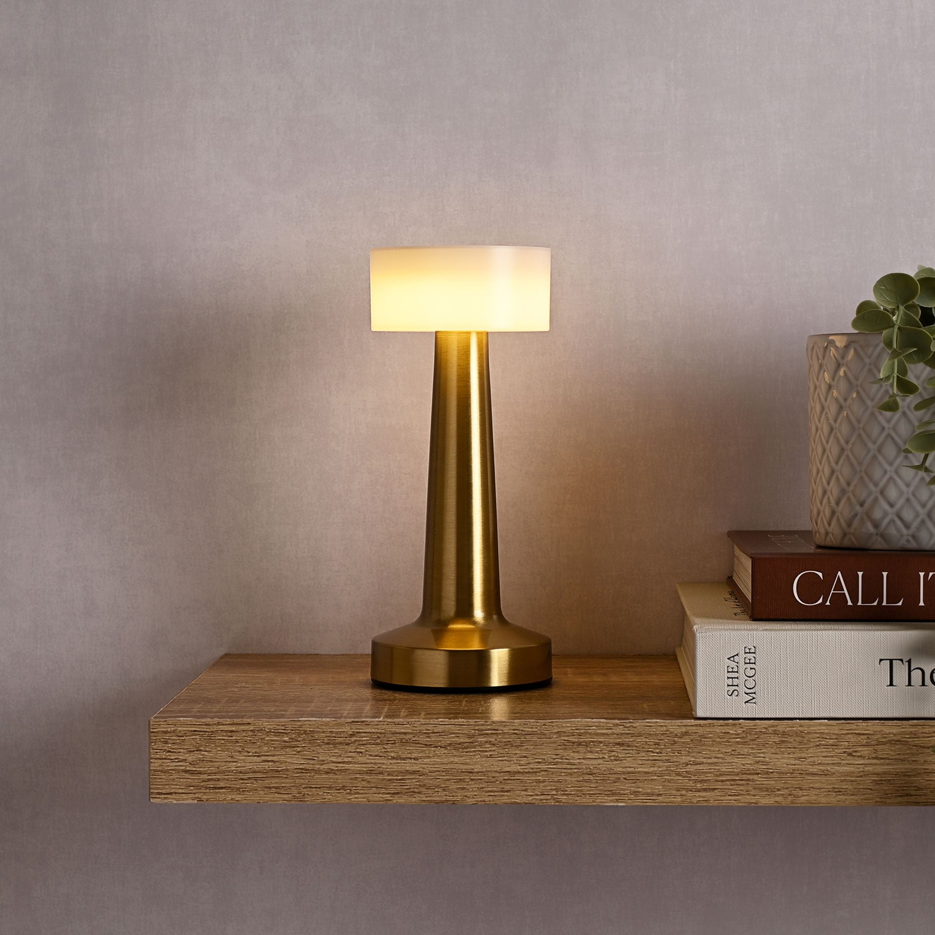 Hestia Bronze USB LED Touch Table Lamp