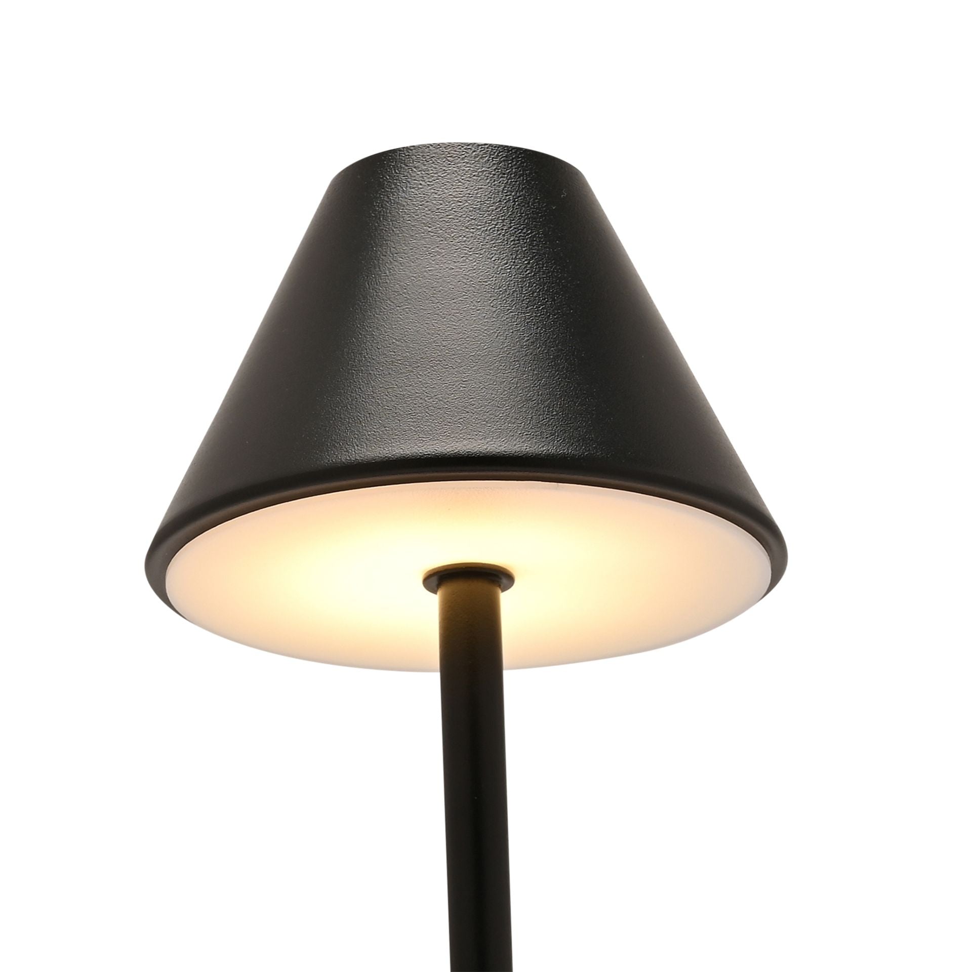 Hestia Matt Black USB LED Touch Table Lamp  - Medium