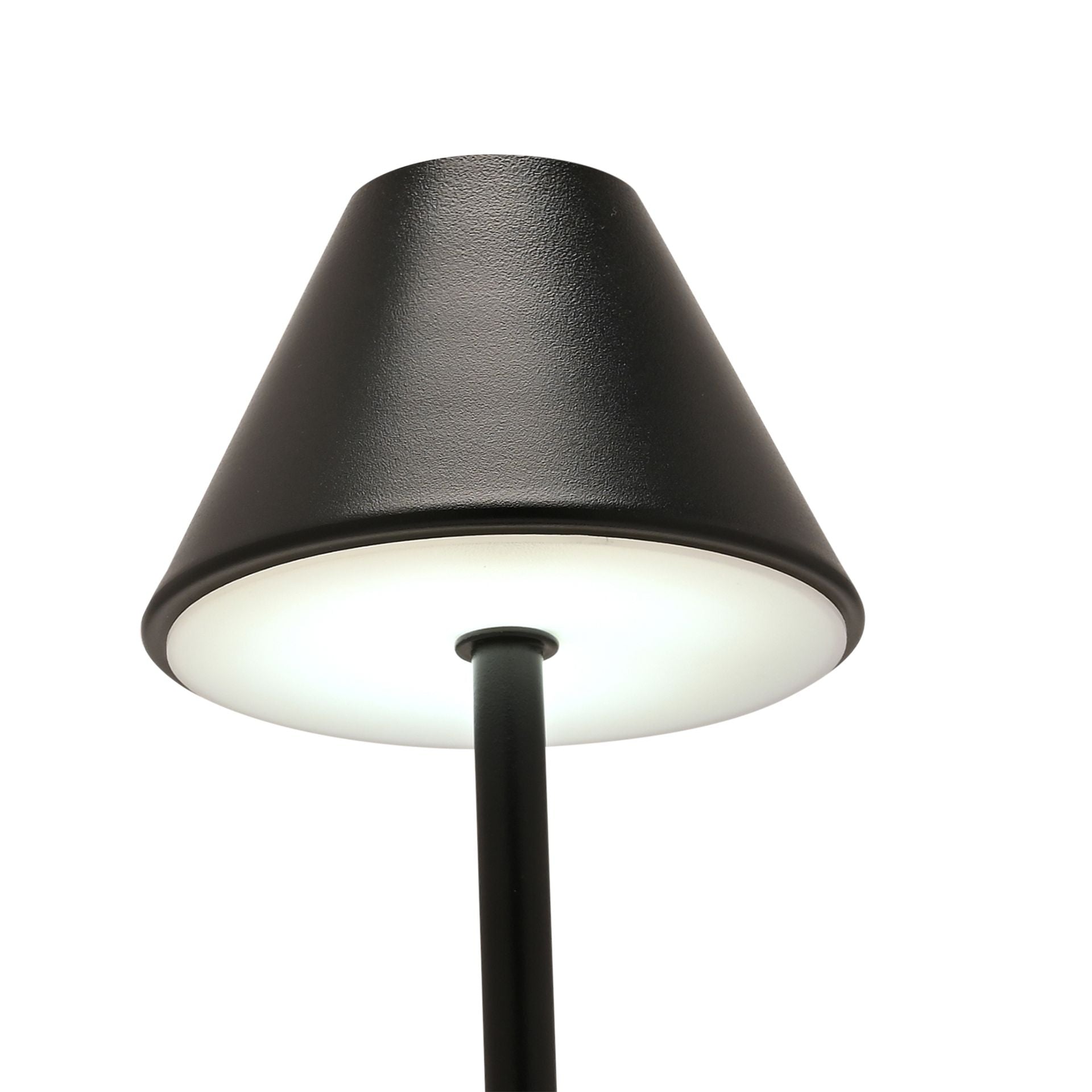 Hestia Matt Black USB LED Touch Table Lamp  - Medium