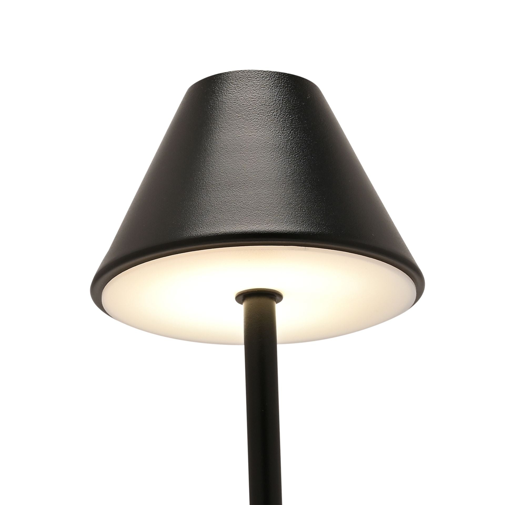 Hestia Matt Black USB LED Touch Table Lamp  - Medium