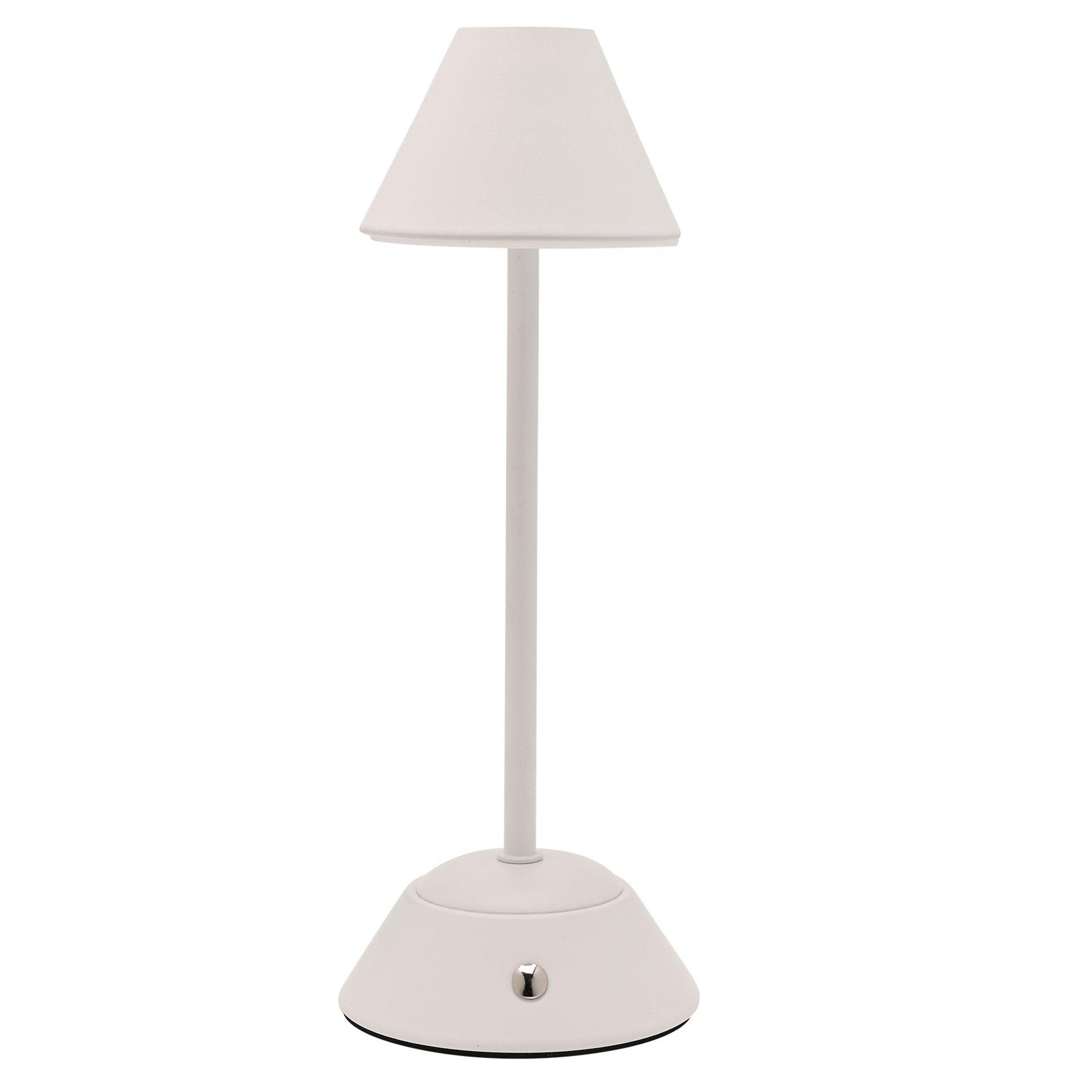 Hestia Matt Putty White USB LED Touch Table Lamp  - Medium