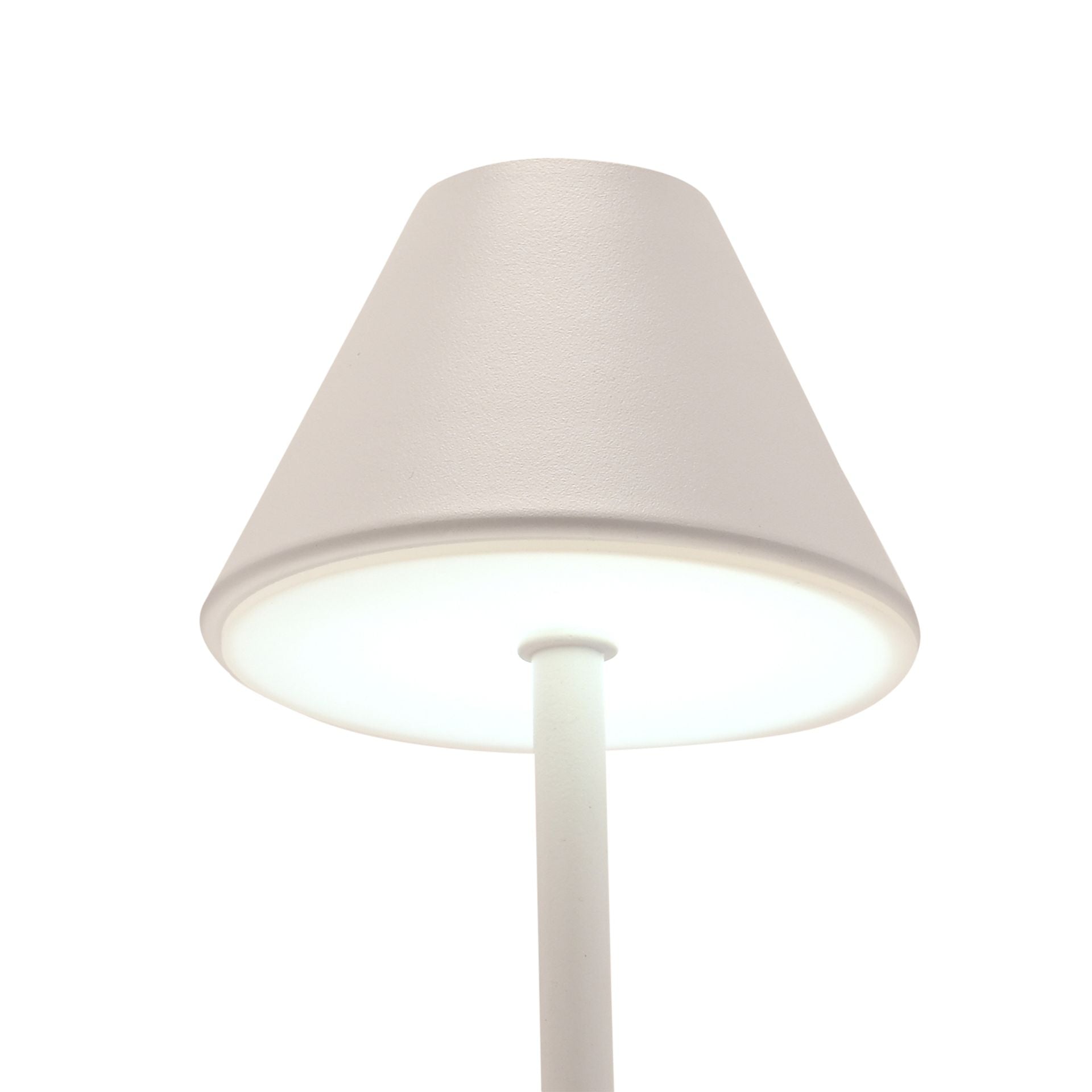 Hestia Matt Putty White USB LED Touch Table Lamp  - Medium