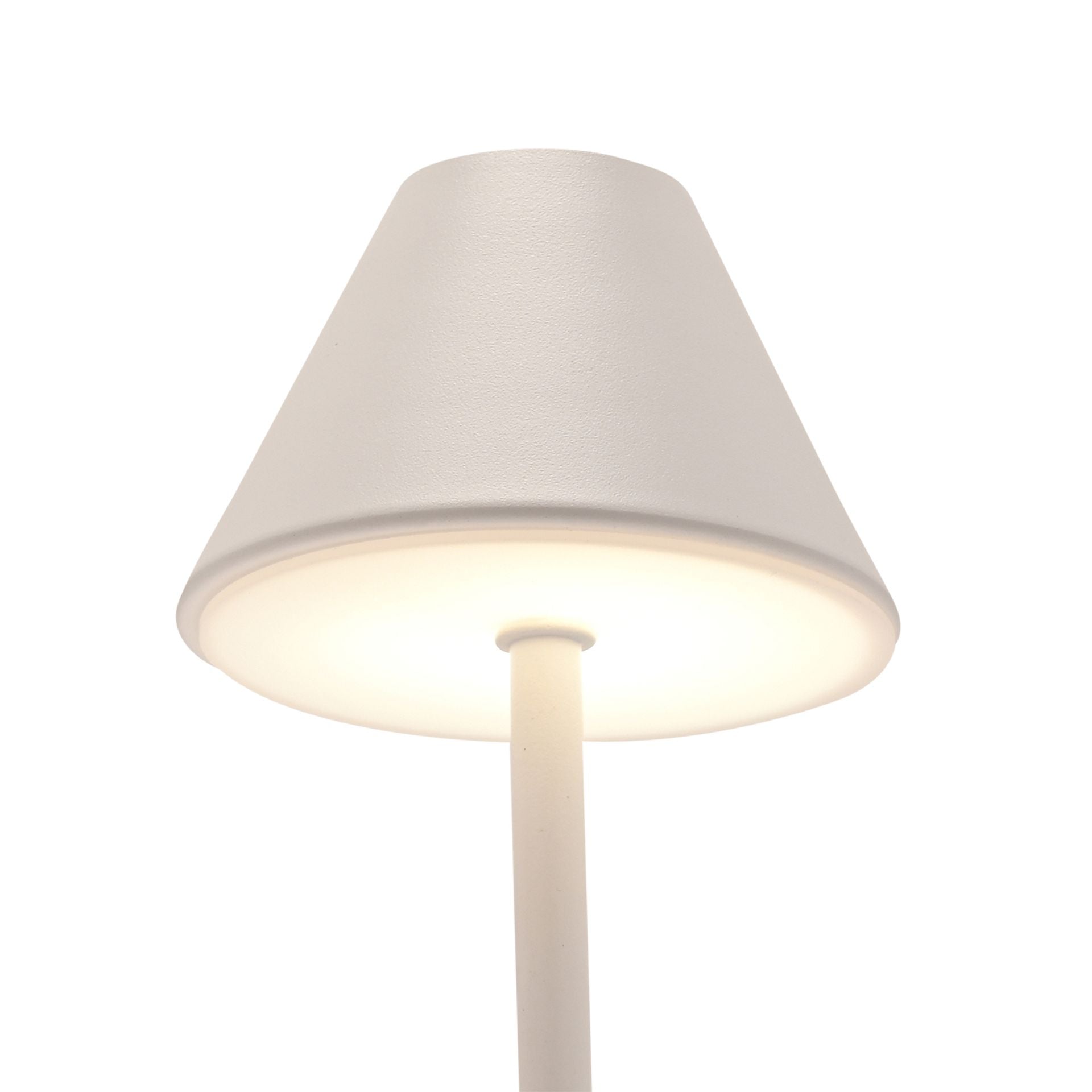 Hestia Matt Putty White USB LED Touch Table Lamp  - Medium