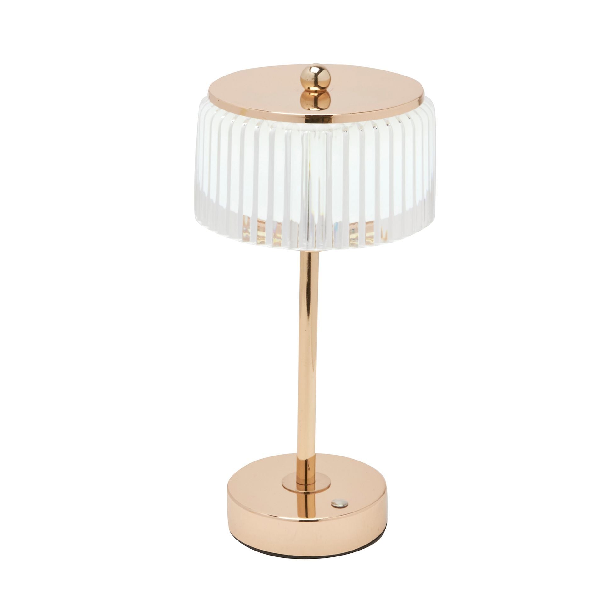 Hestia Crystal USB LED Touch Table Lamp with Gold Base & Trim