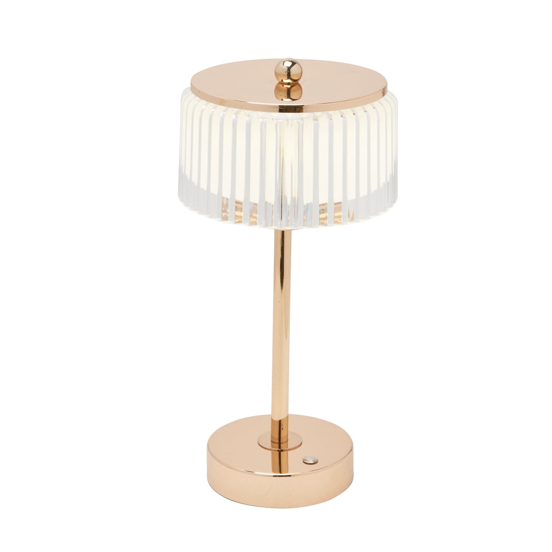 Hestia Crystal USB LED Touch Table Lamp with Gold Base & Trim