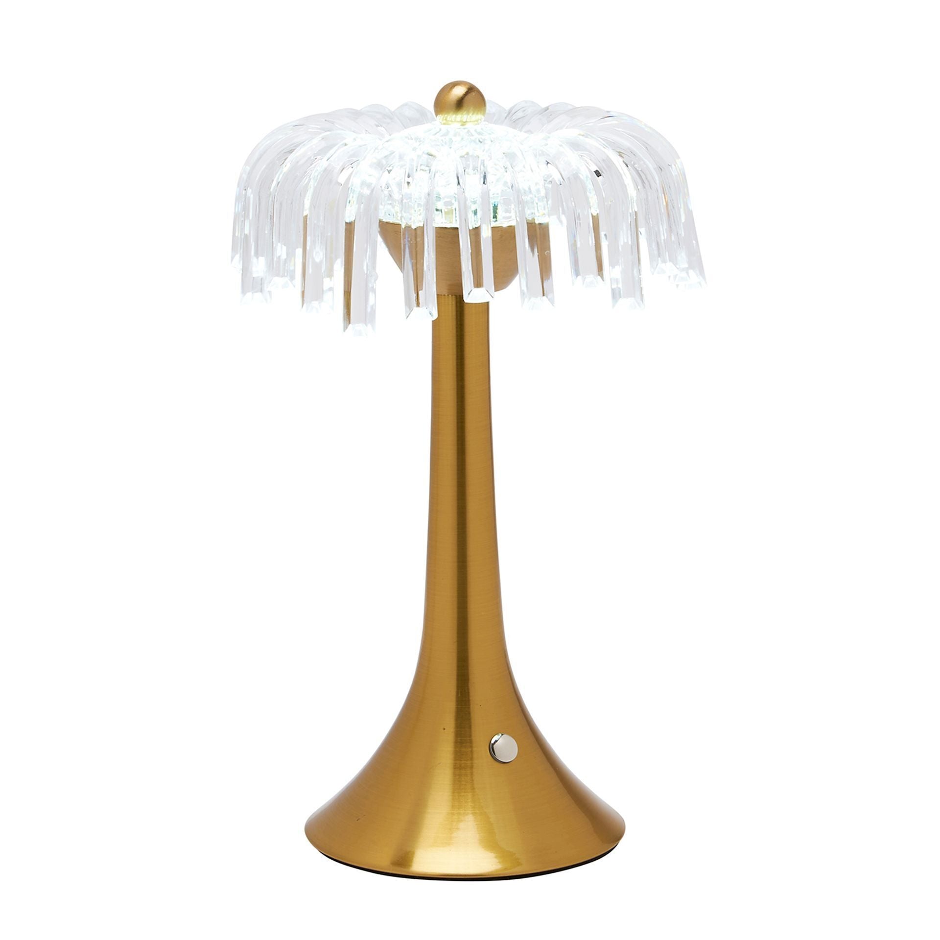 Hestia Crystal USB LED Touch Table Lamp with Bronze Base & Trim