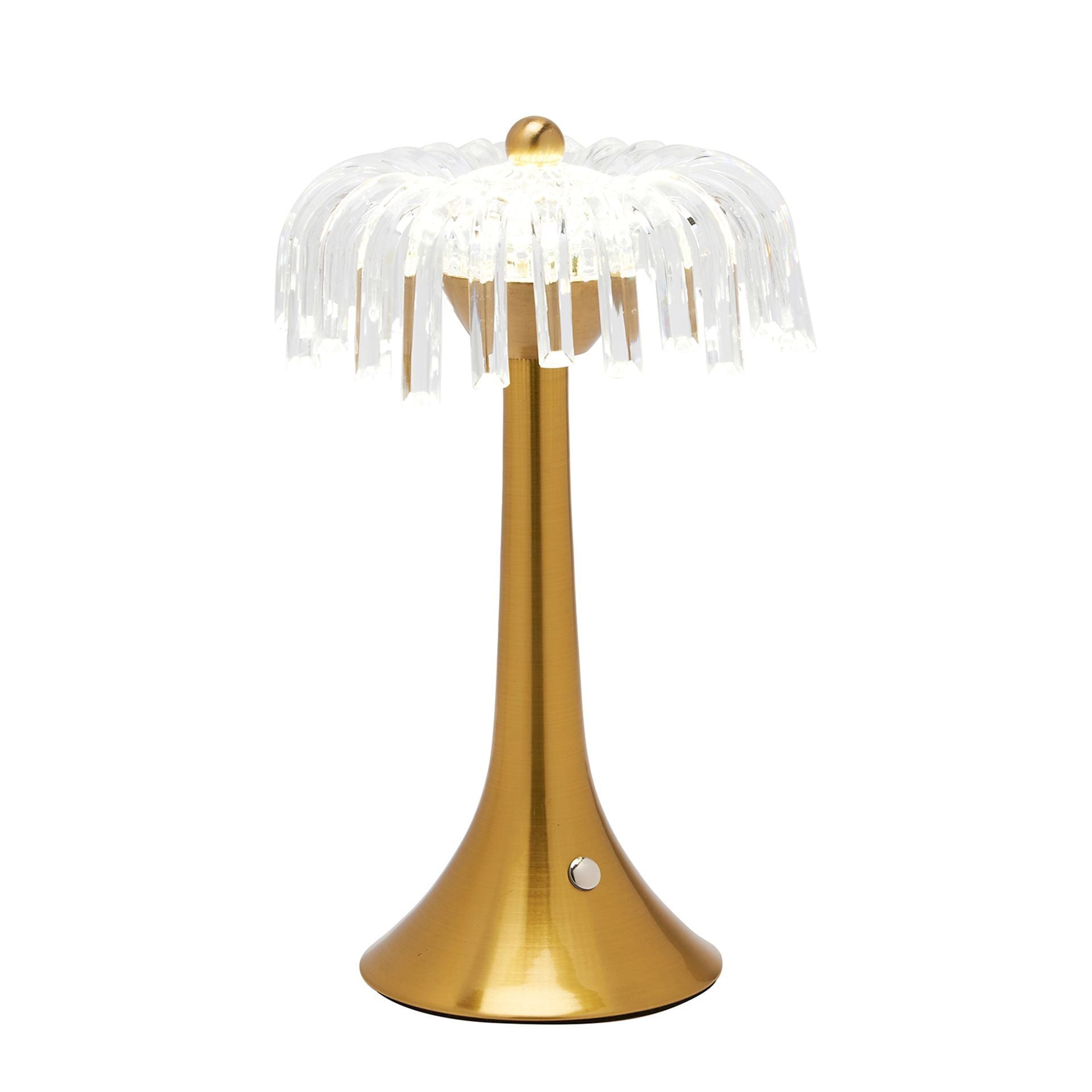 Hestia Crystal USB LED Touch Table Lamp with Bronze Base & Trim