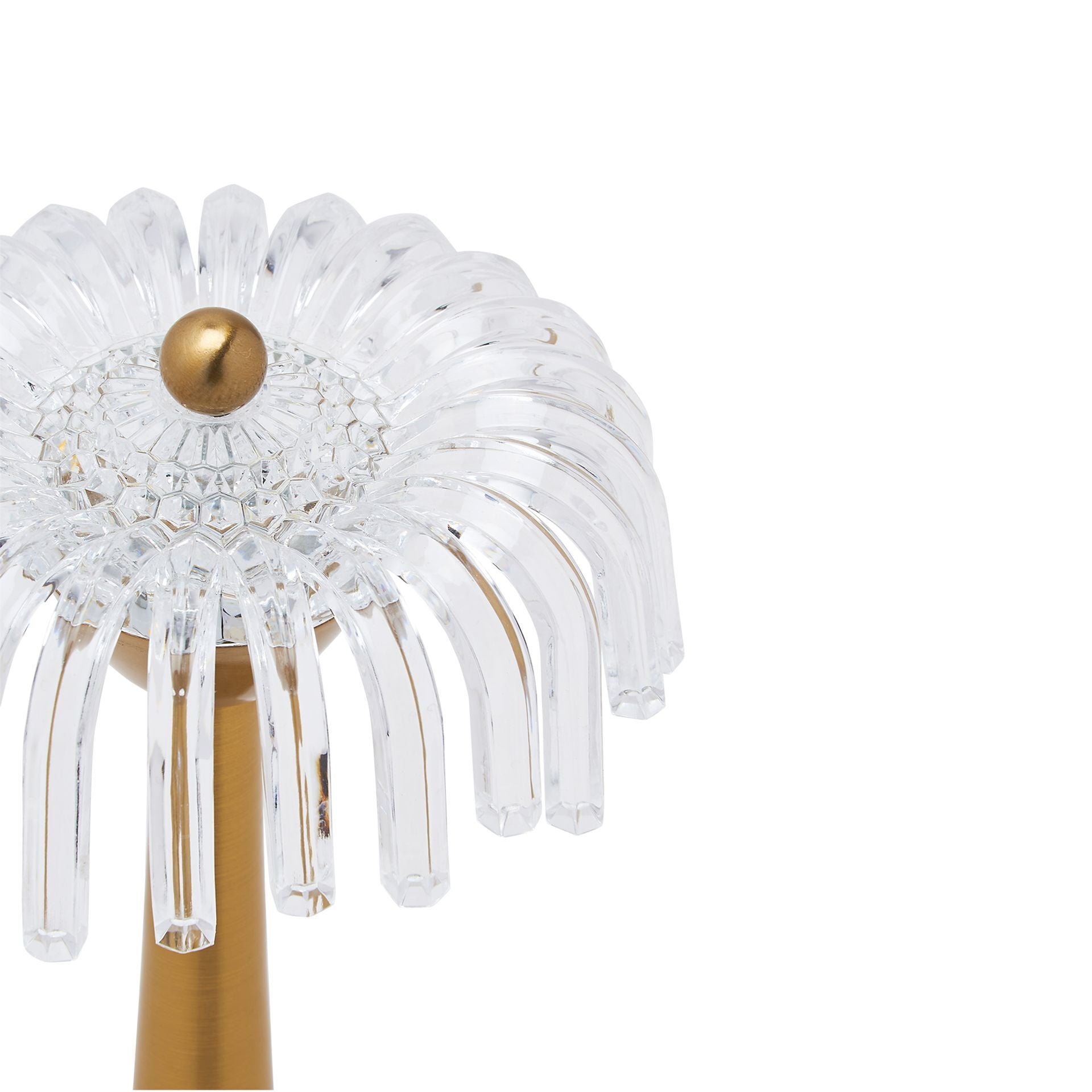 Hestia Crystal USB LED Touch Table Lamp with Bronze Base & Trim