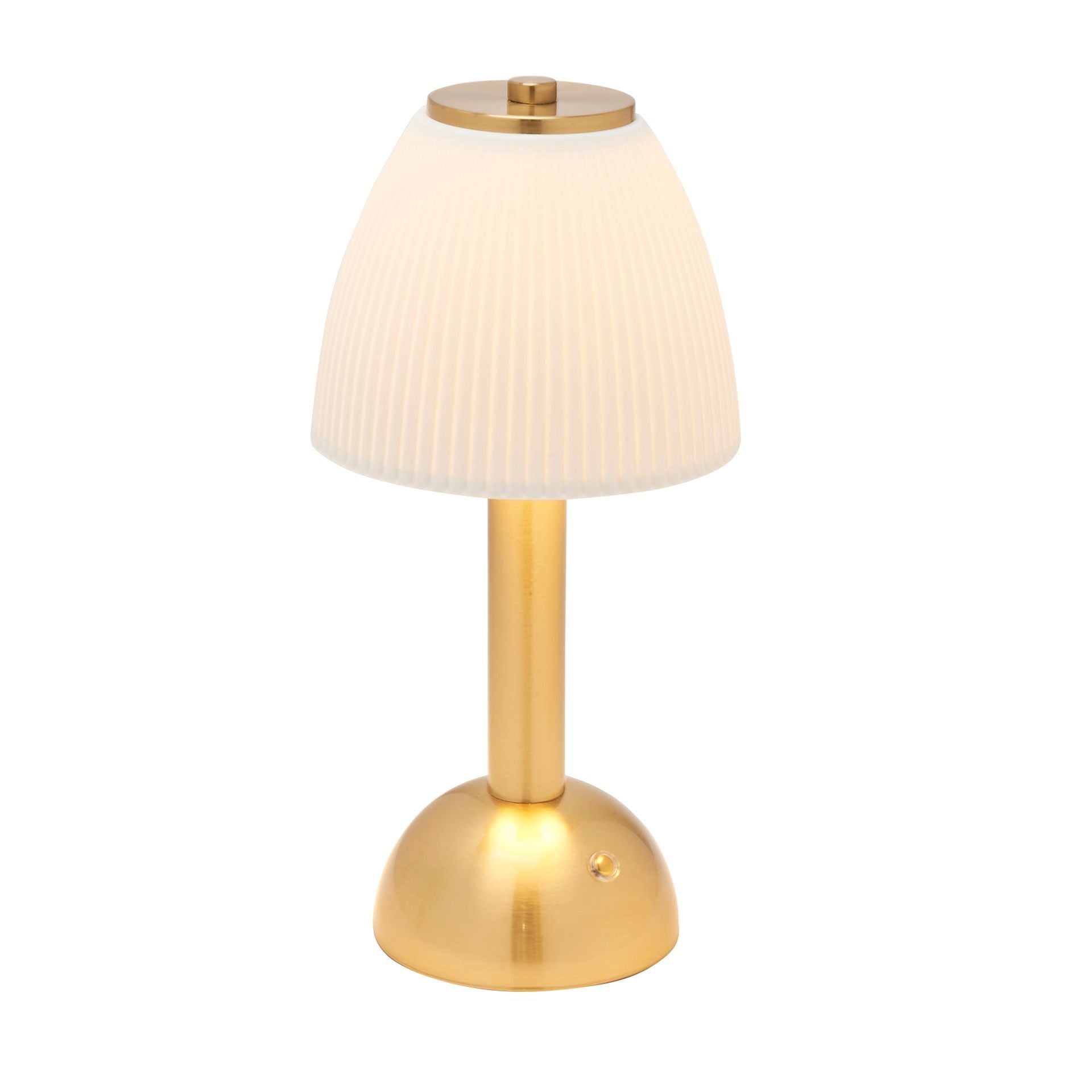 Hestia White USB LED Touch Table Lamp with Bronze Base