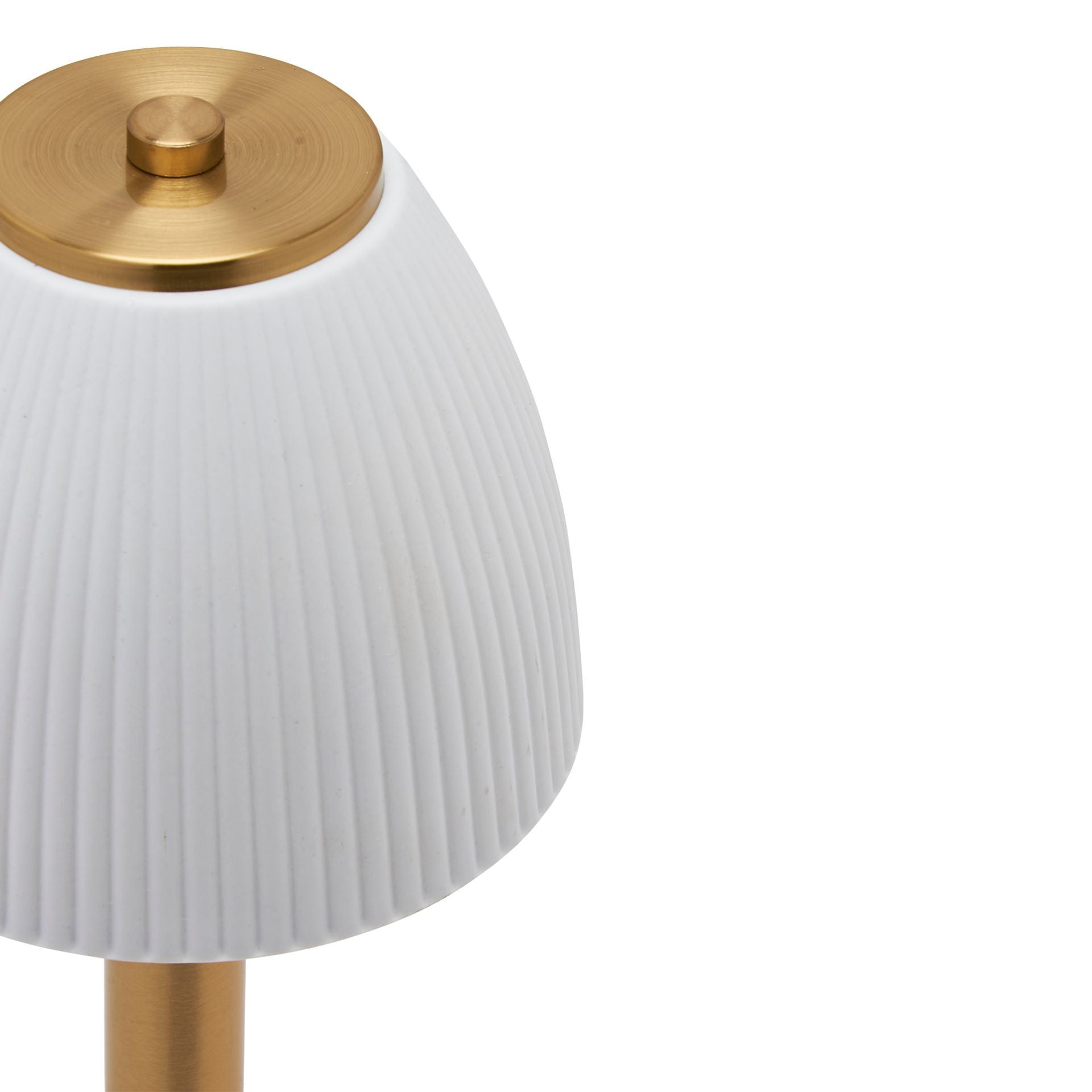 Hestia White USB LED Touch Table Lamp with Bronze Base