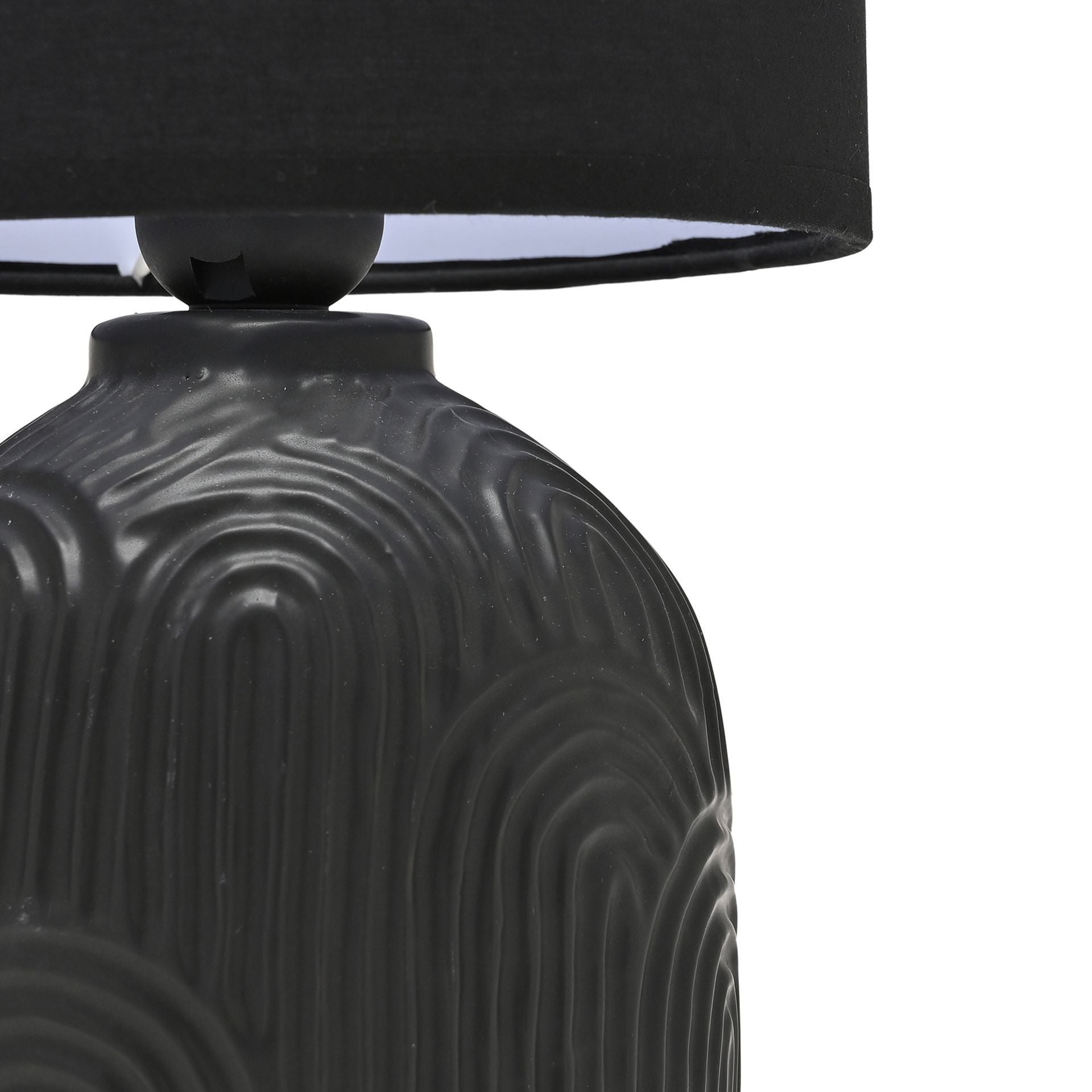 Hestia Black Arched Line Lamp - 34cm