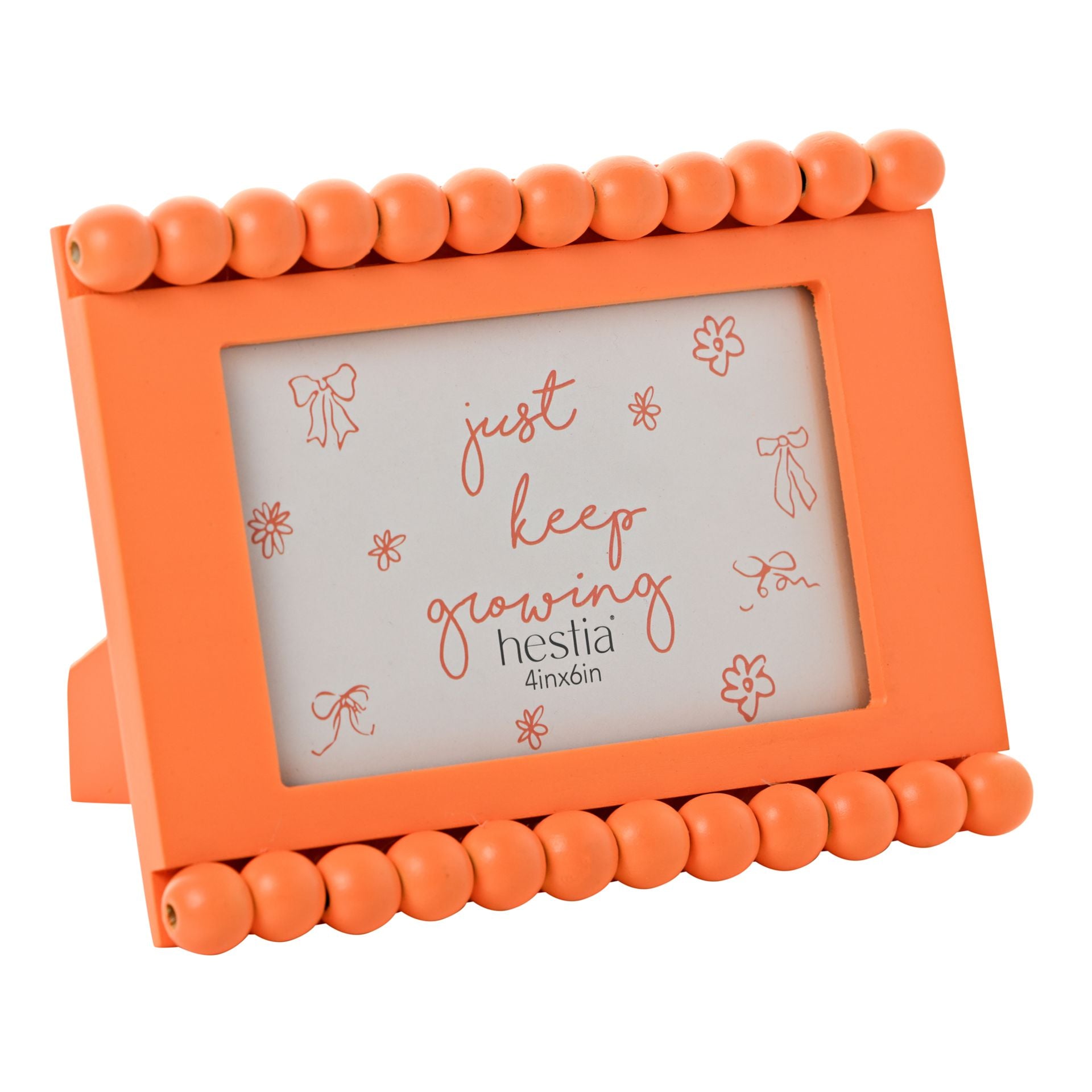 Hestia Beaded Frame 4" x 6" - Orange