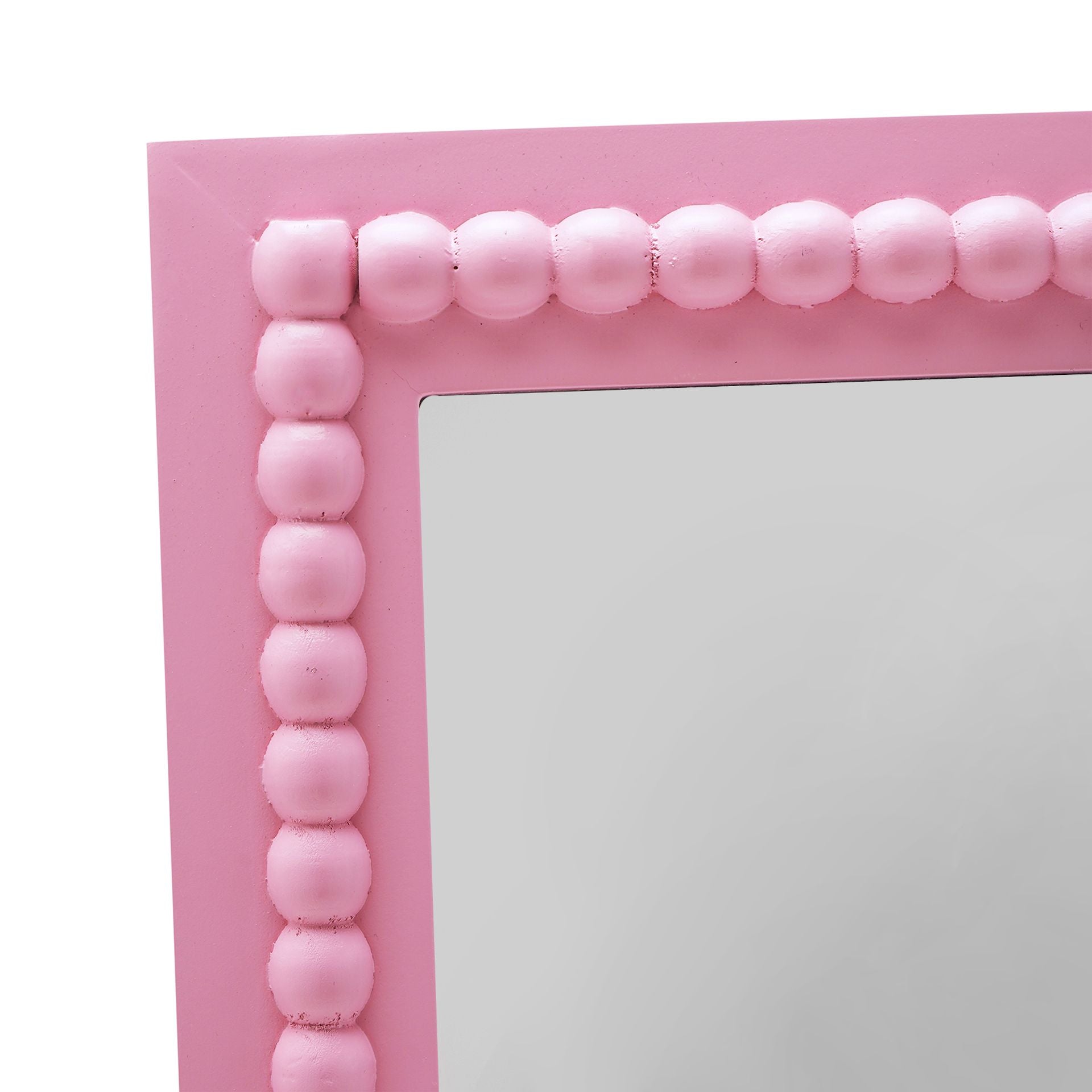 Hestia Beaded Mirror - Pink