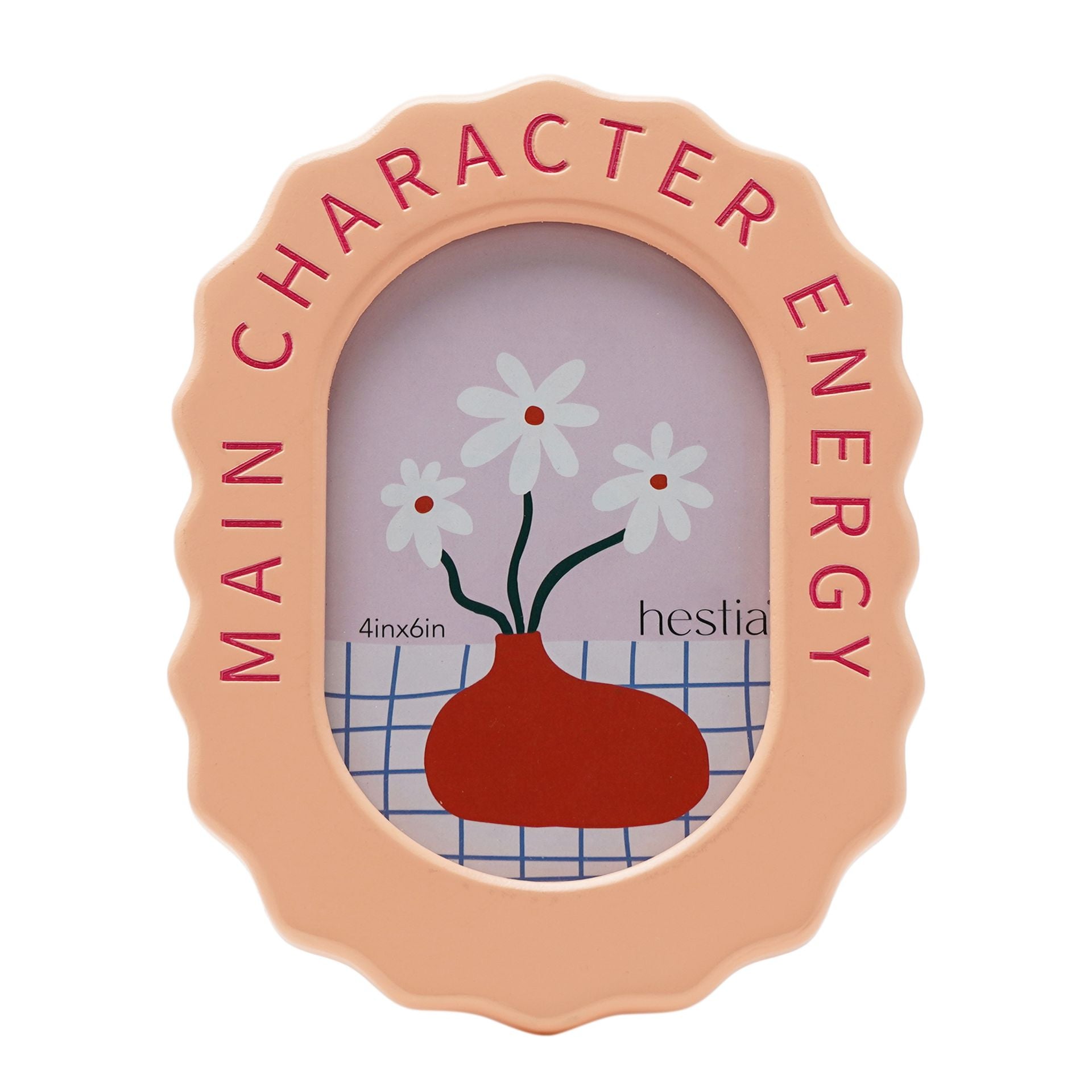Hestia Pale Orange Frame 4" x 6" - Main Character Energy