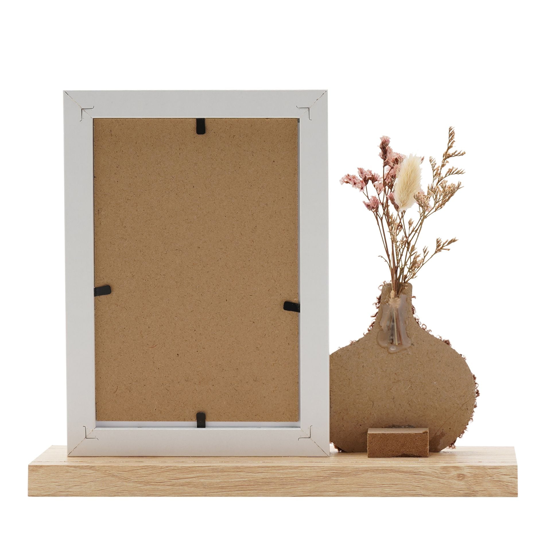 Hestia Frame with Vase & Dried Flowers - 4" x 6" Natural