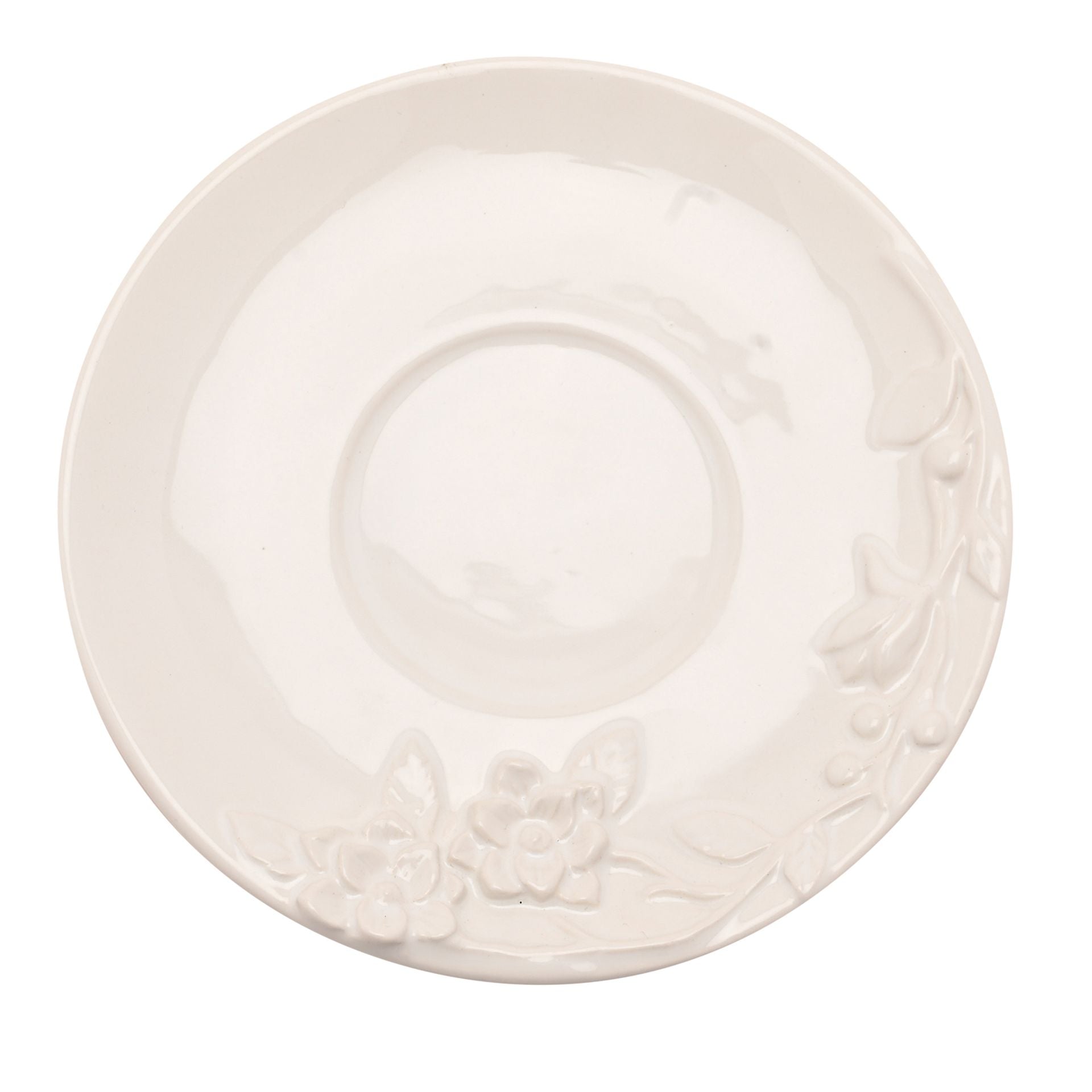 Hestia White Floral Bird Teacup & Saucer Set