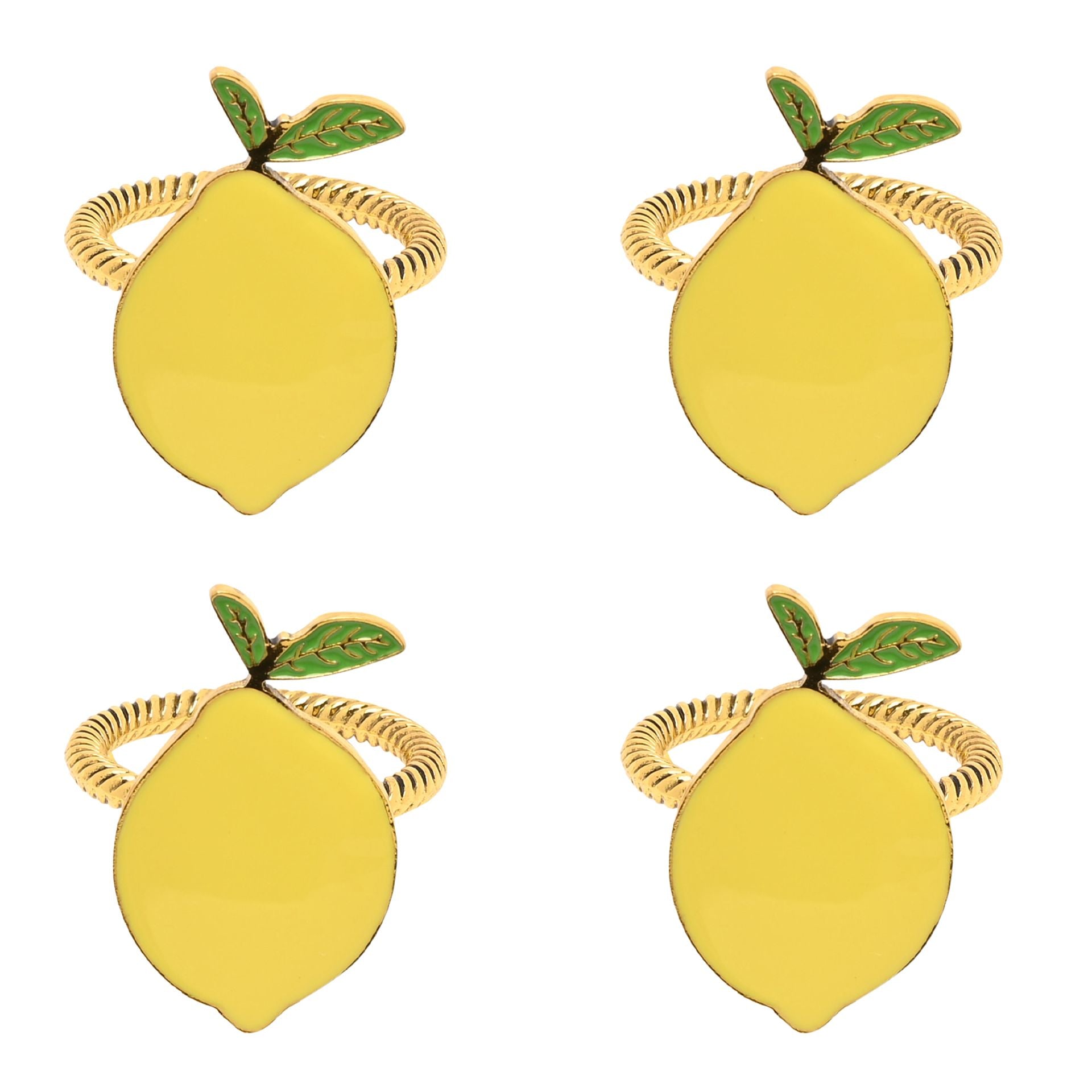 Hestia Set of 4 Lemon Napkin Rings