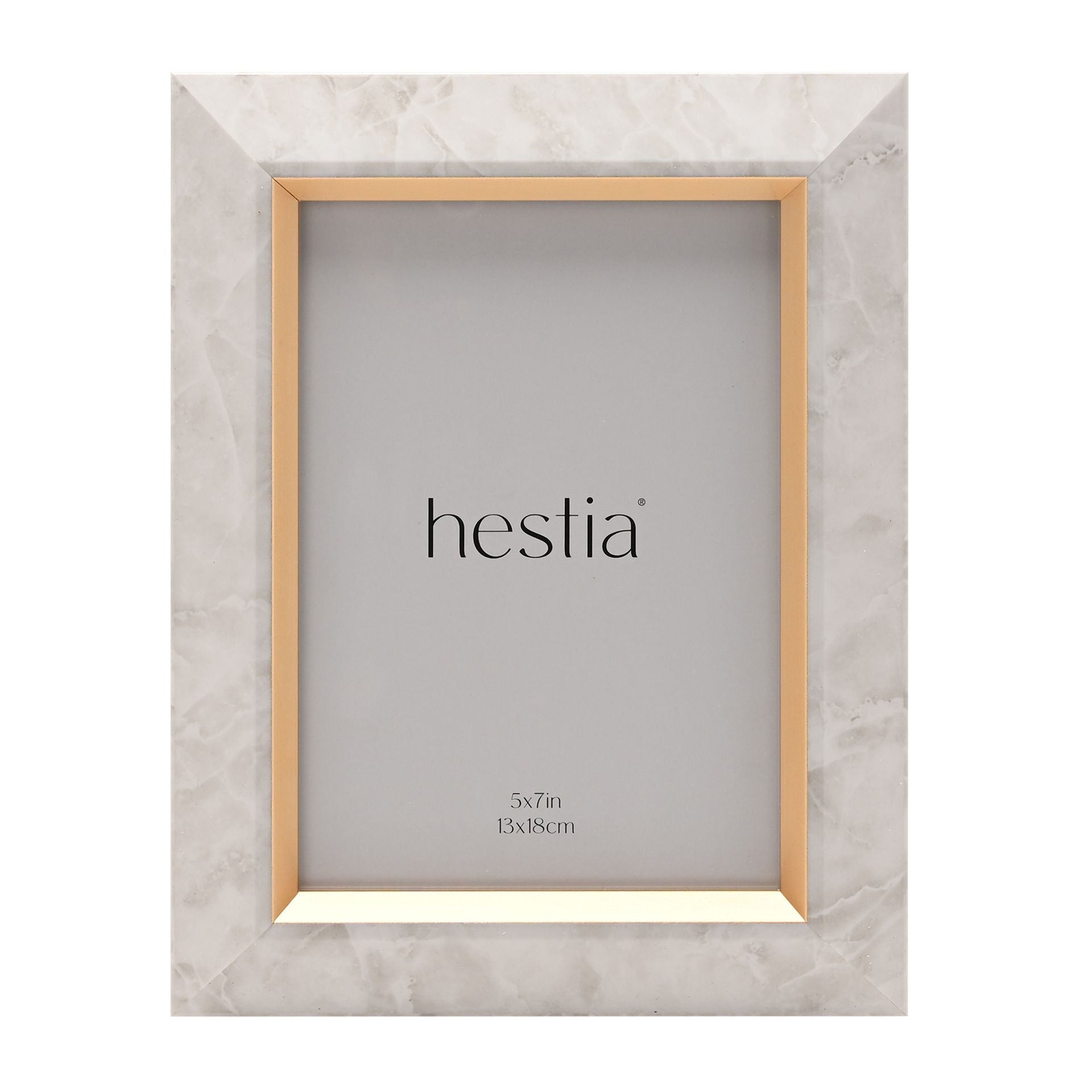 Hestia White Marble & Gold Photo Frame 5" x 7"