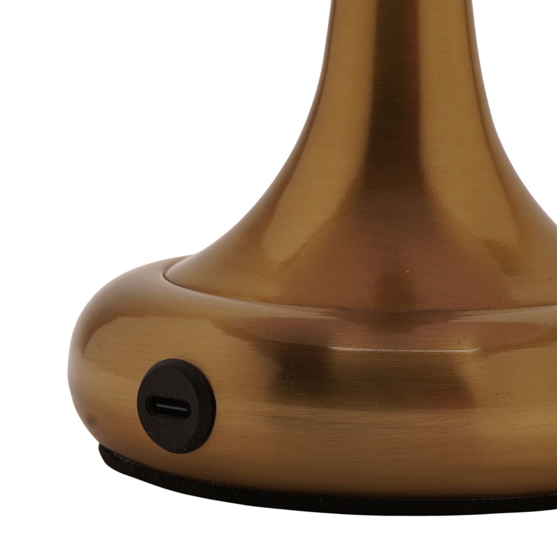 Hestia Bronze Domed Opaque Glass USB LED Touch Table Lamp