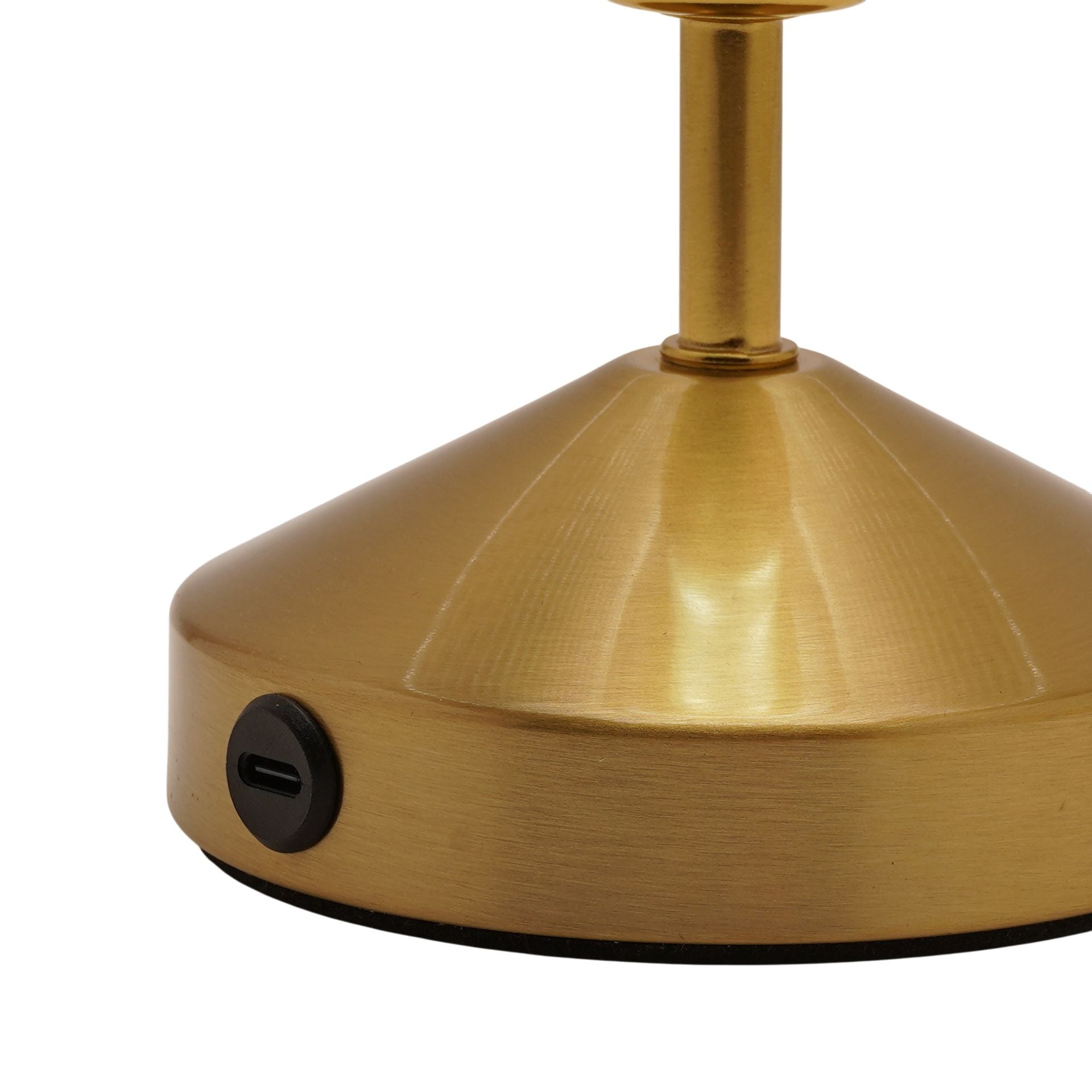 Hestia Small Etched Glass Bronze USB LED Touch Table Lamp