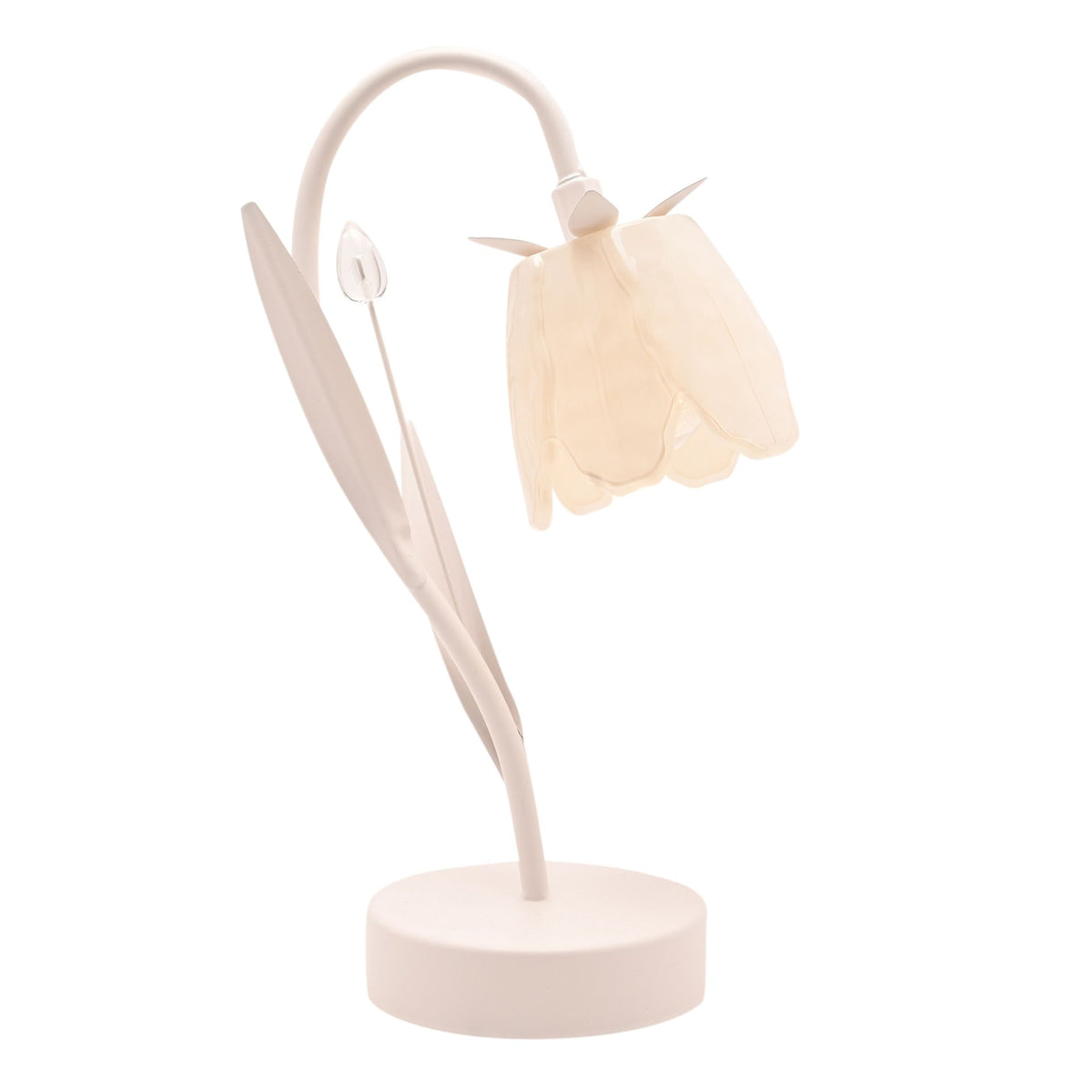 Hestia Floral LED Table Lamp - Cream