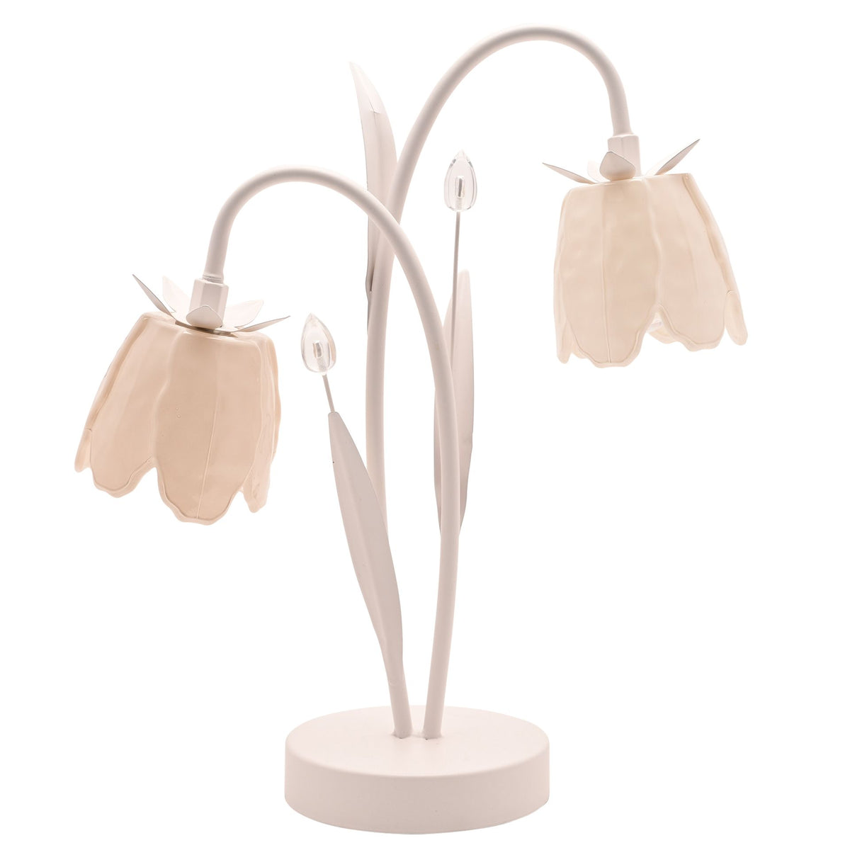 Hestia Floral 2 Stem LED Table Lamp - Cream