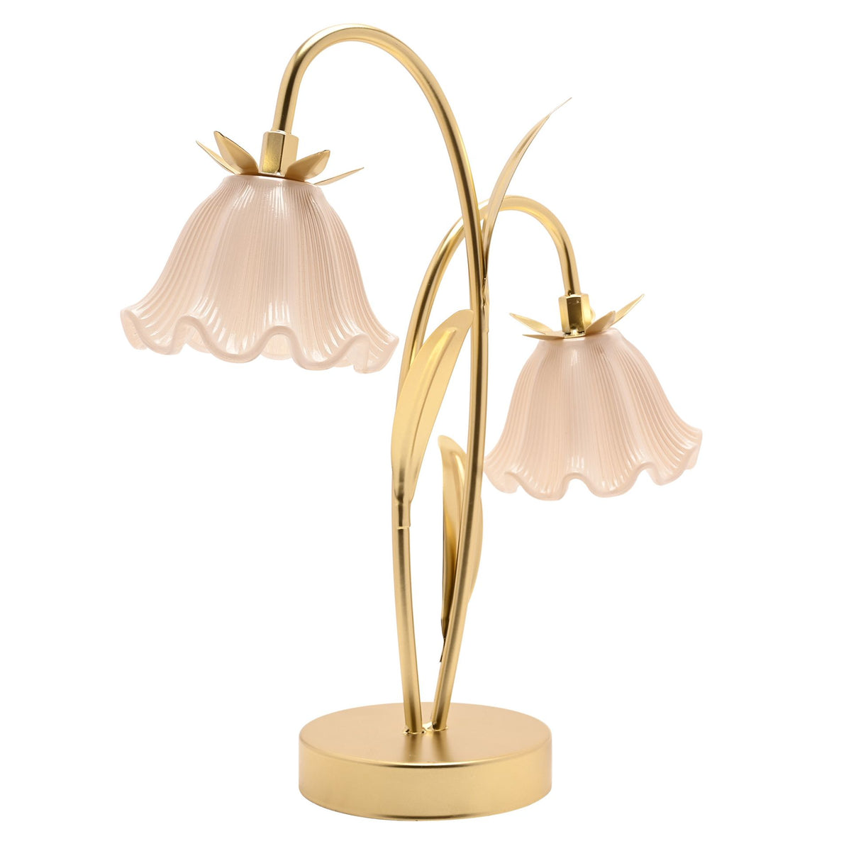 Hestia Floral 2 Stem LED Table Lamp - Gold