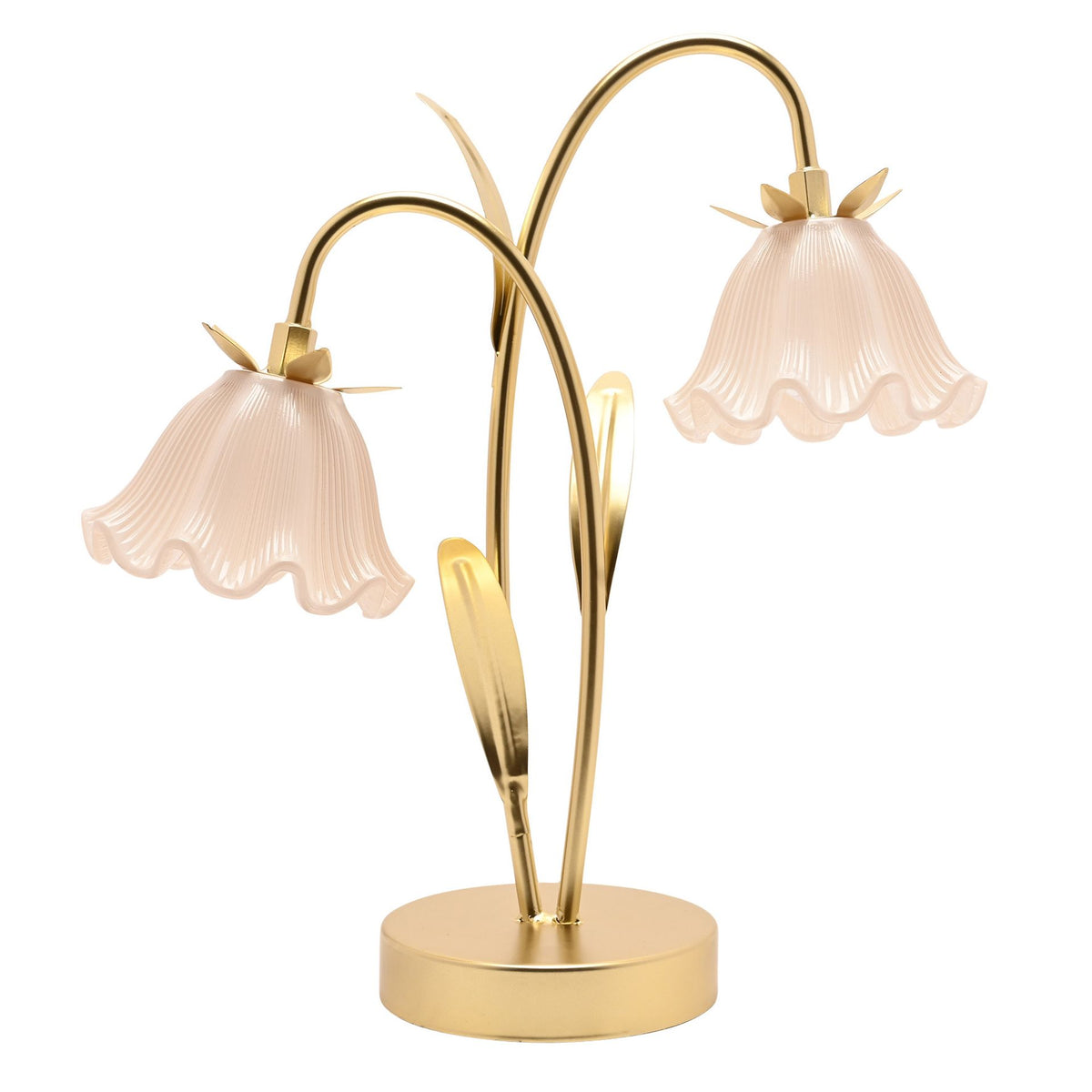 Hestia Floral 2 Stem LED Table Lamp - Gold