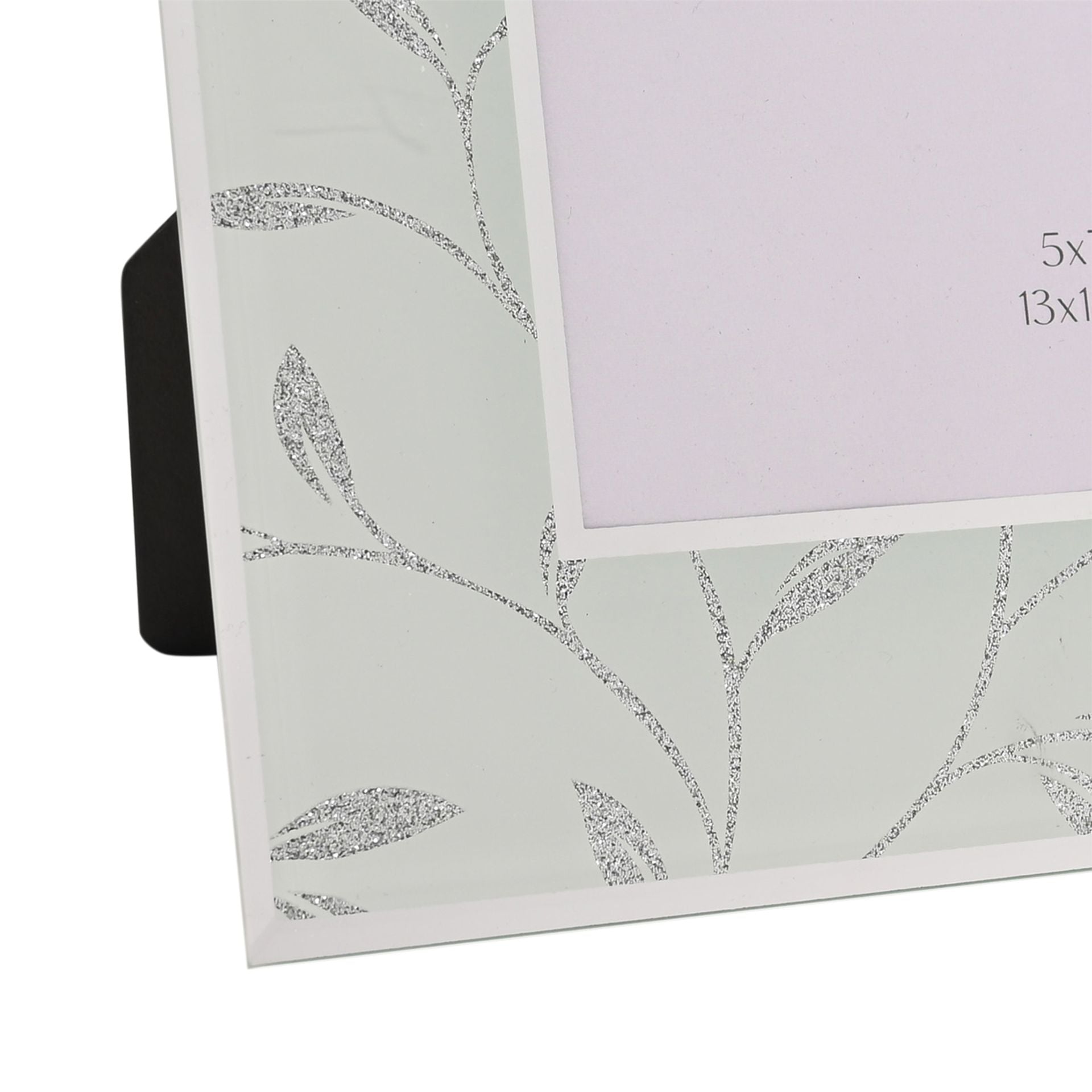 Hestia Glitter Leaf Design Photo Frame 4" x 6"