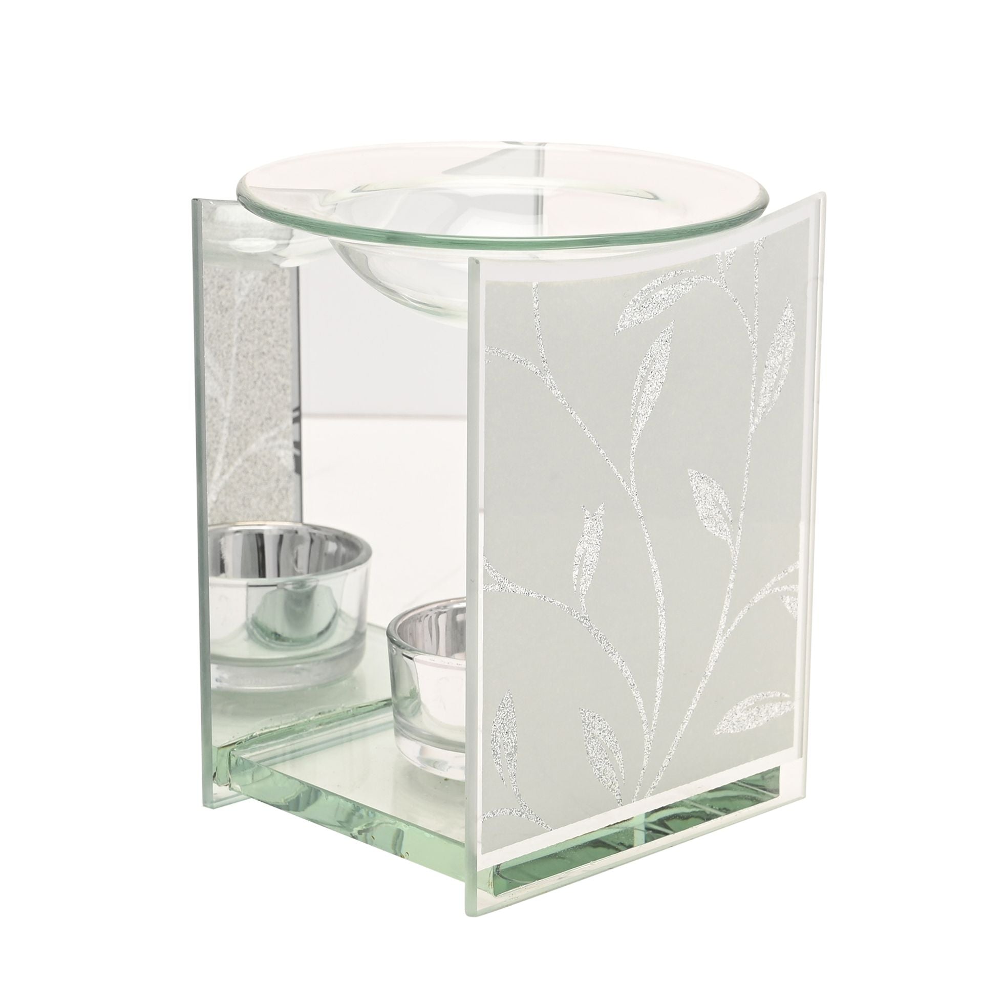 Hestia Glitter Leaf Design Oil Burner
