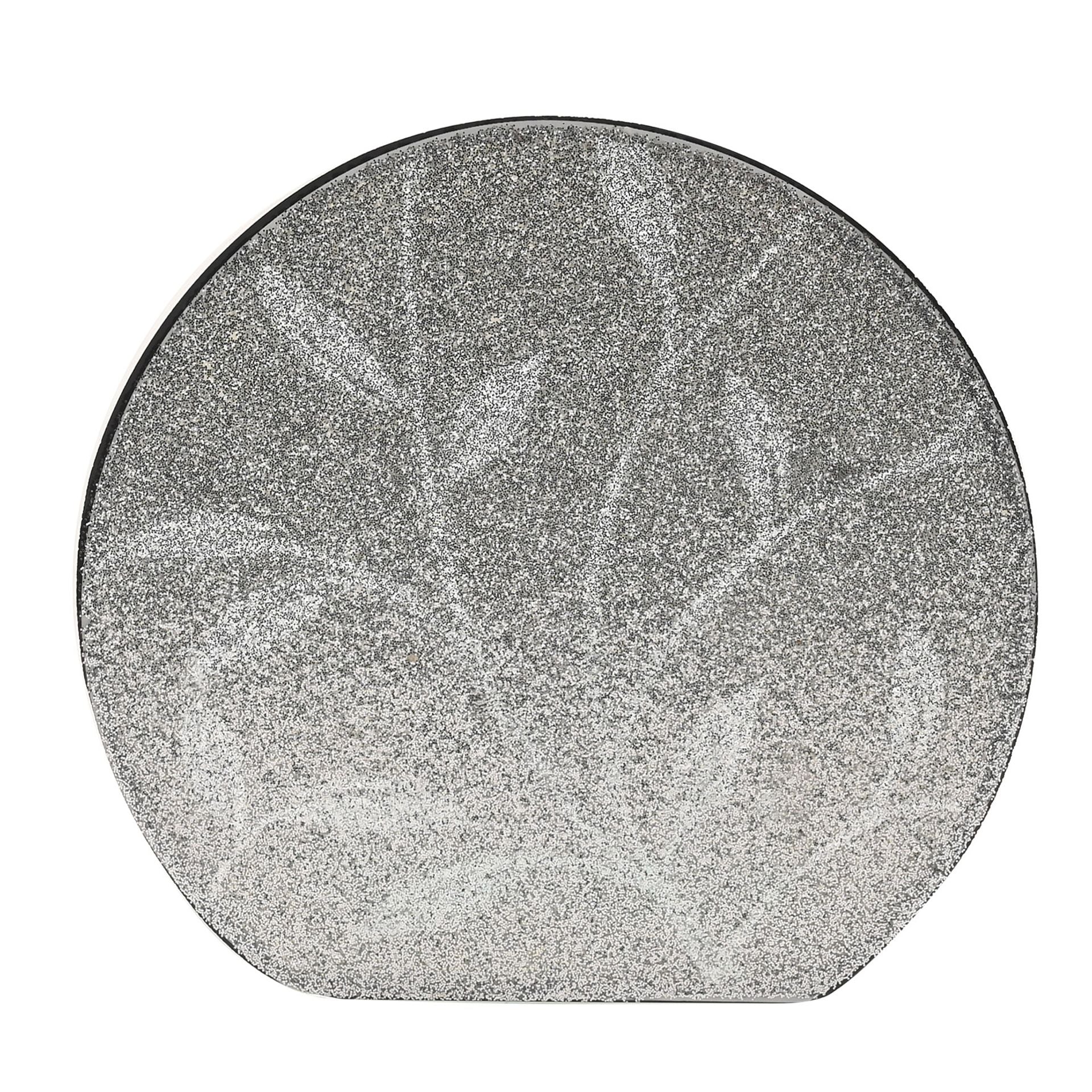 Hestia Glitter Leaf Design Single Tealight Holder