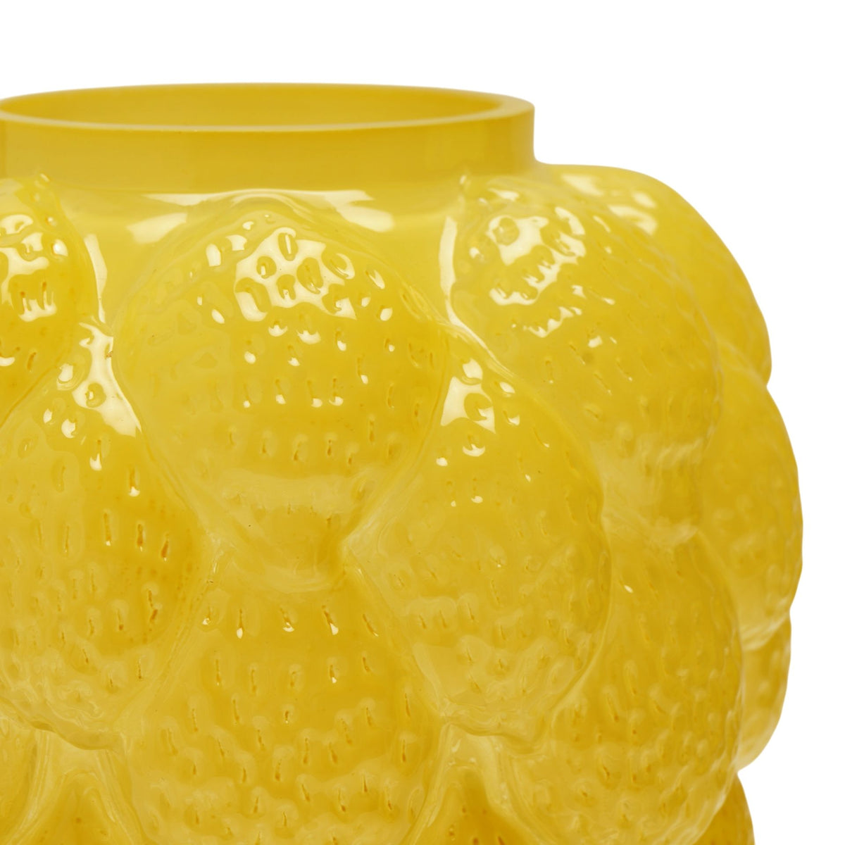Hestia Lemon Bunched Shaped Glass Bud Vase