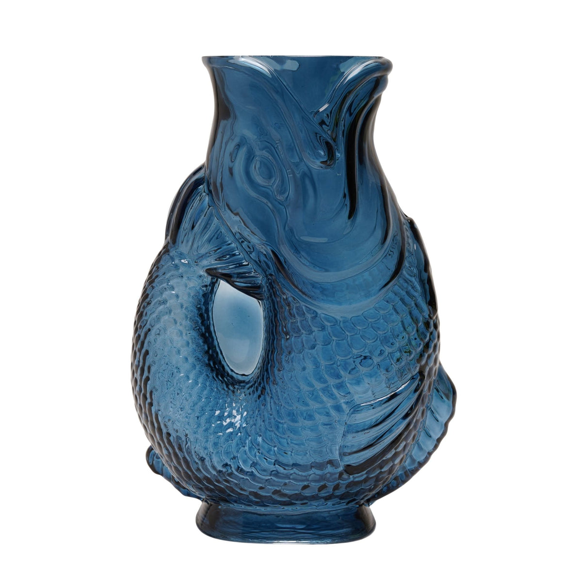 Hestia Blue Fish Shaped Glass Vase