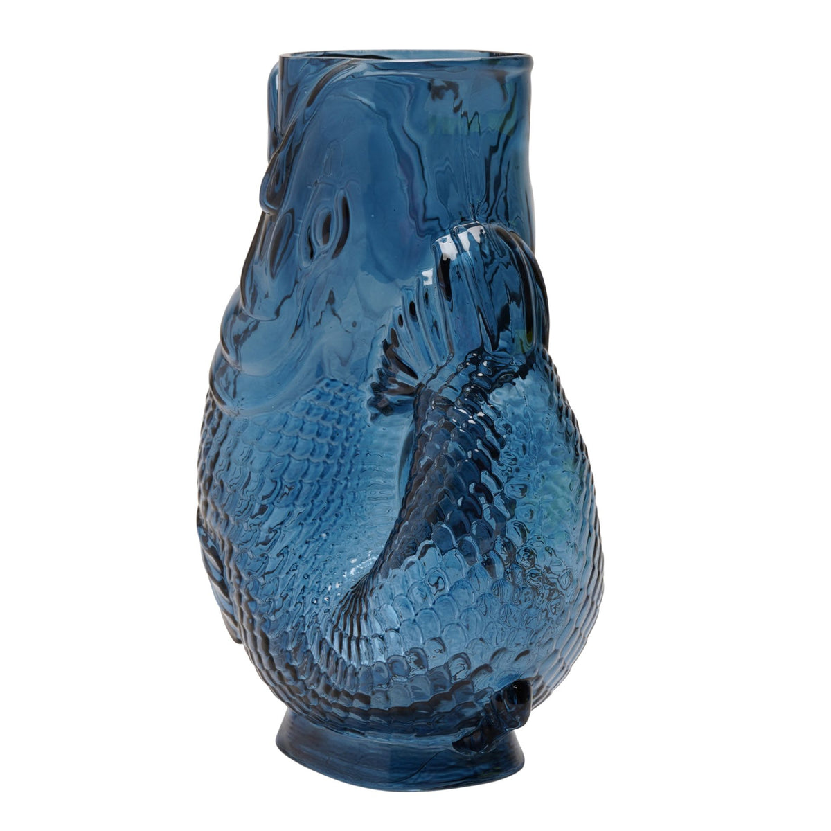 Hestia Blue Fish Shaped Glass Vase
