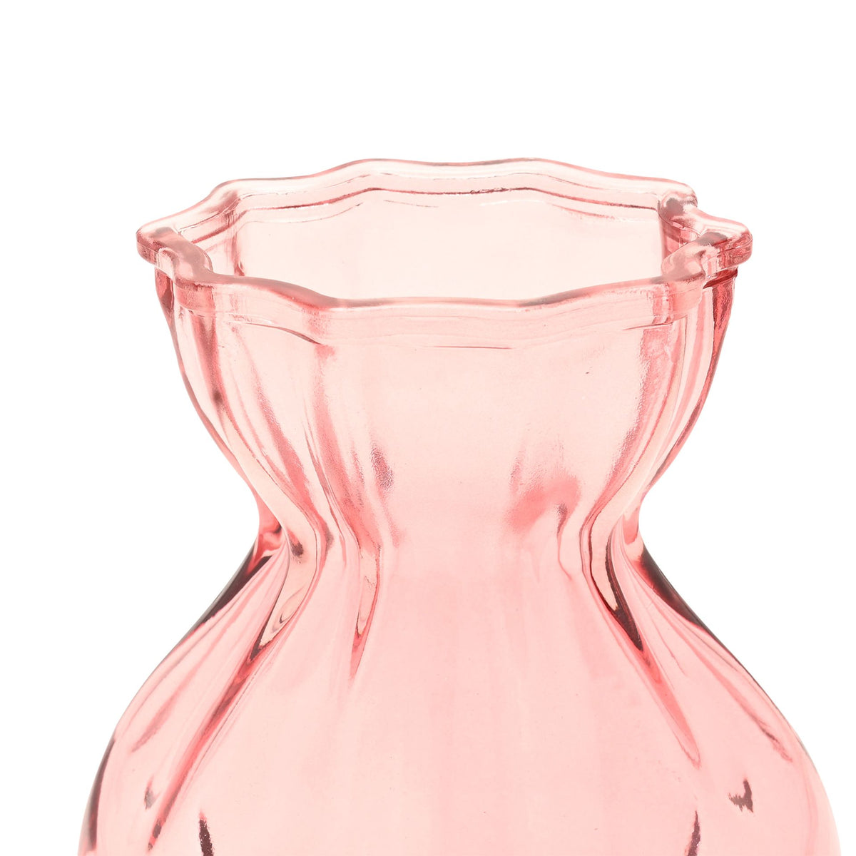 Hestia Pink Ruffled Vase 18cm