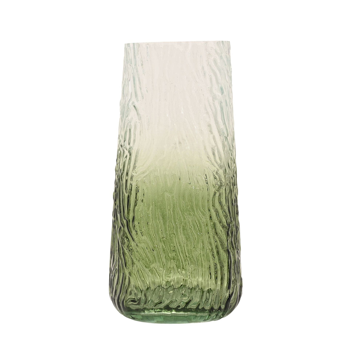 Hestia Ombre Green& Clear Vase 23cm