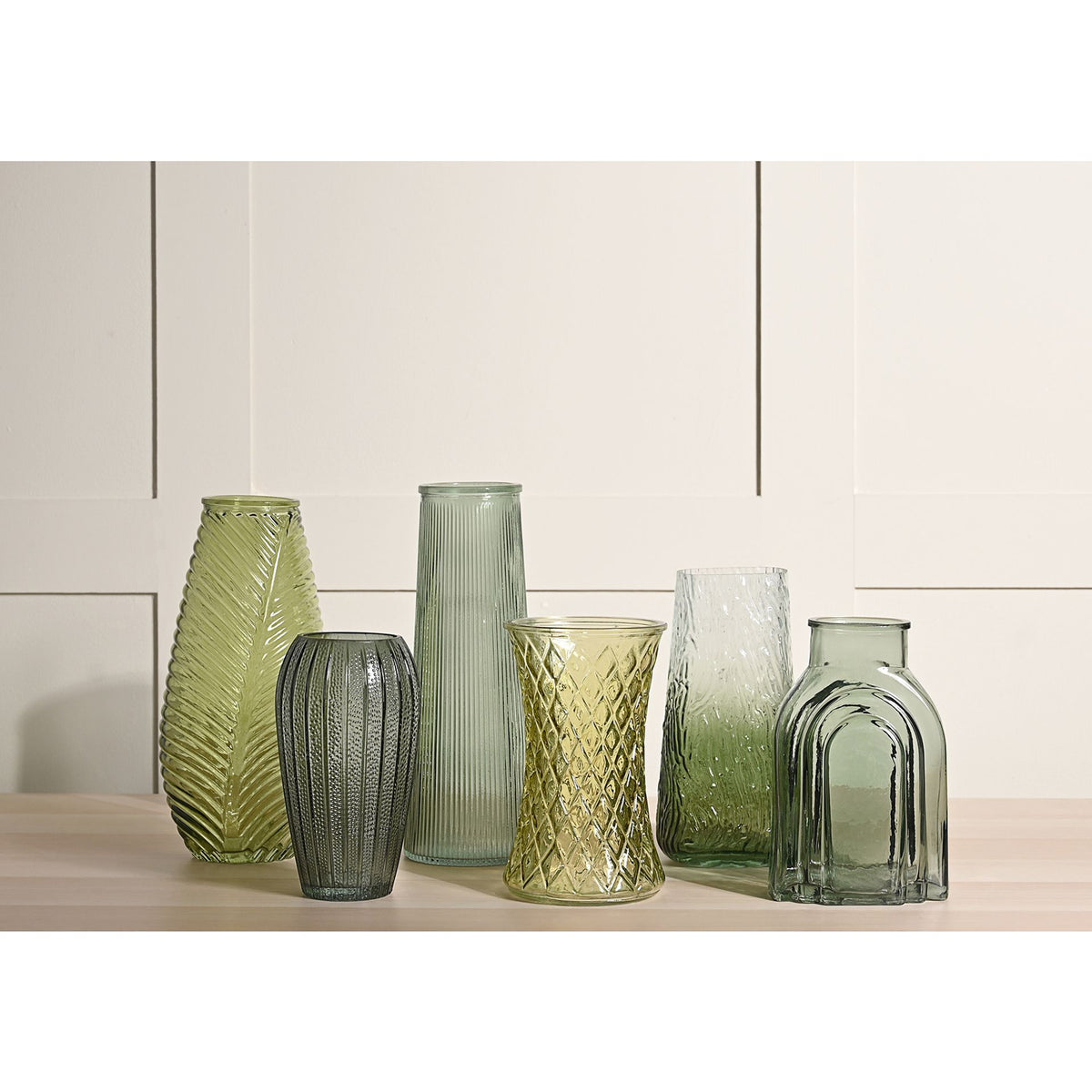 Hestia Ombre Green& Clear Vase 23cm