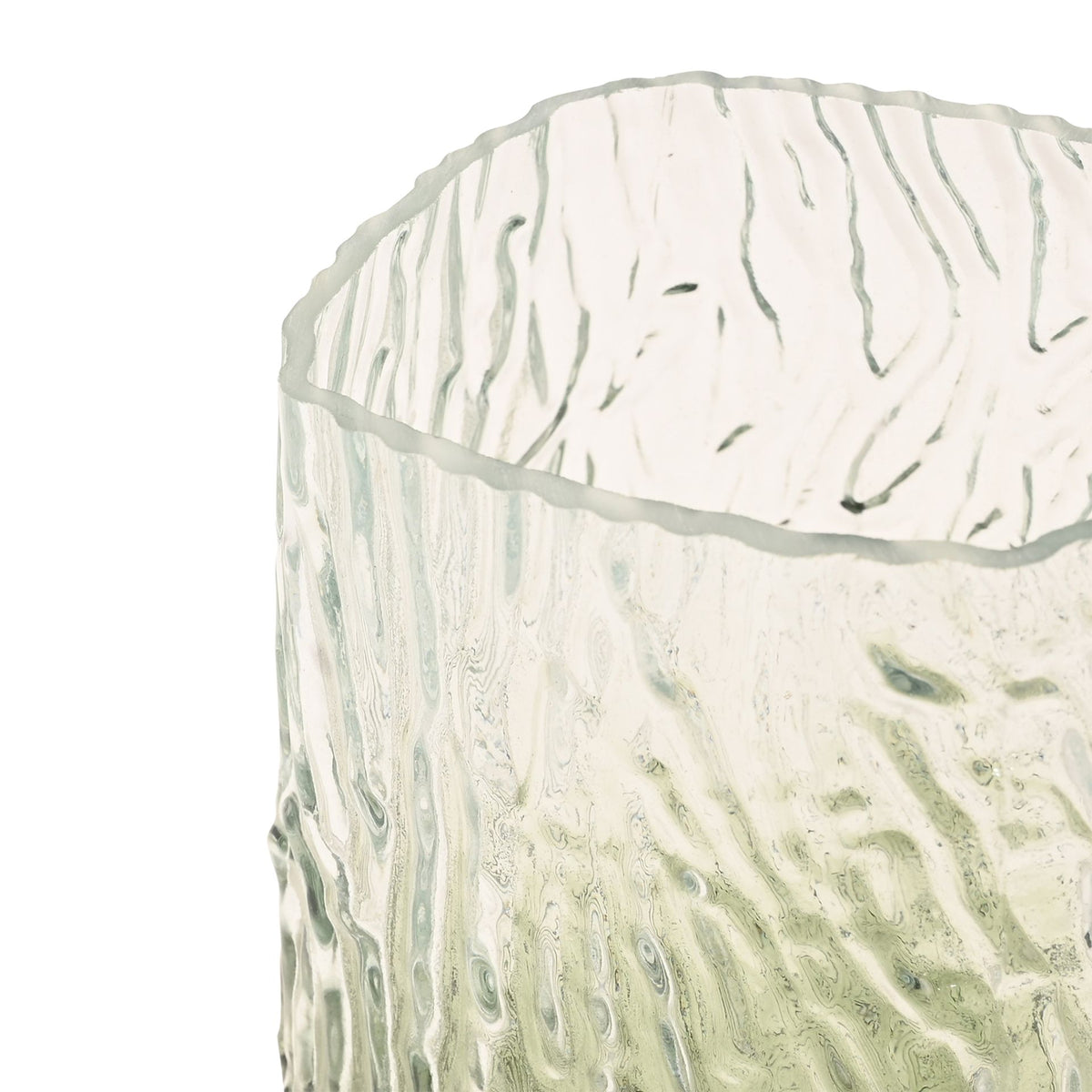 Hestia Ombre Green& Clear Vase 23cm