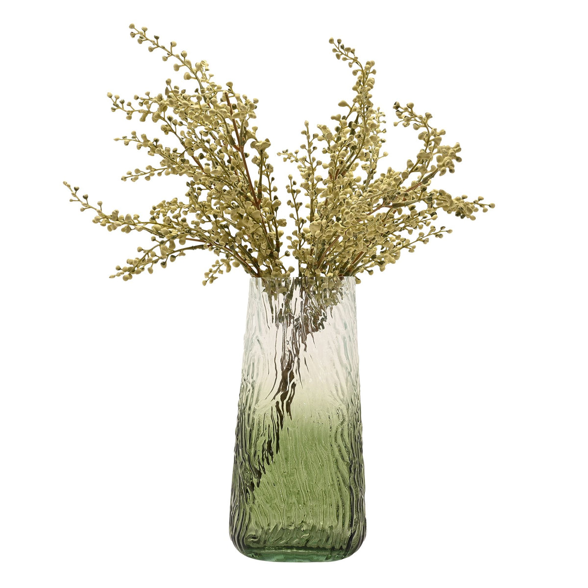 Hestia Ombre Green& Clear Vase 23cm