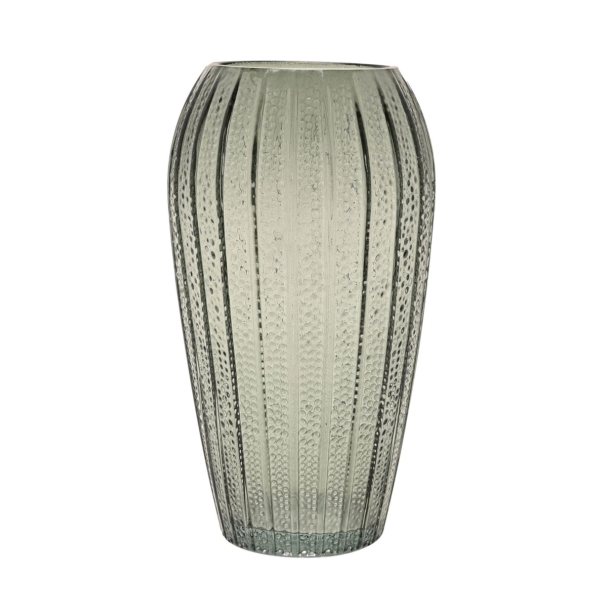 Hestia Green Rippled Vase 19cm