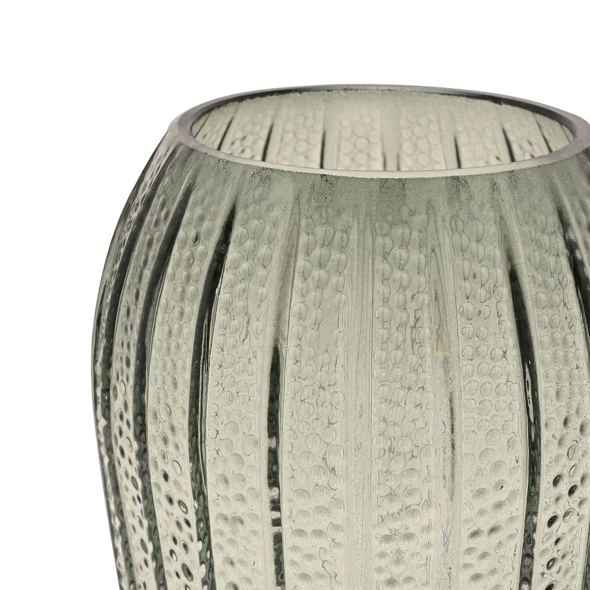 Hestia Green Rippled Vase 19cm