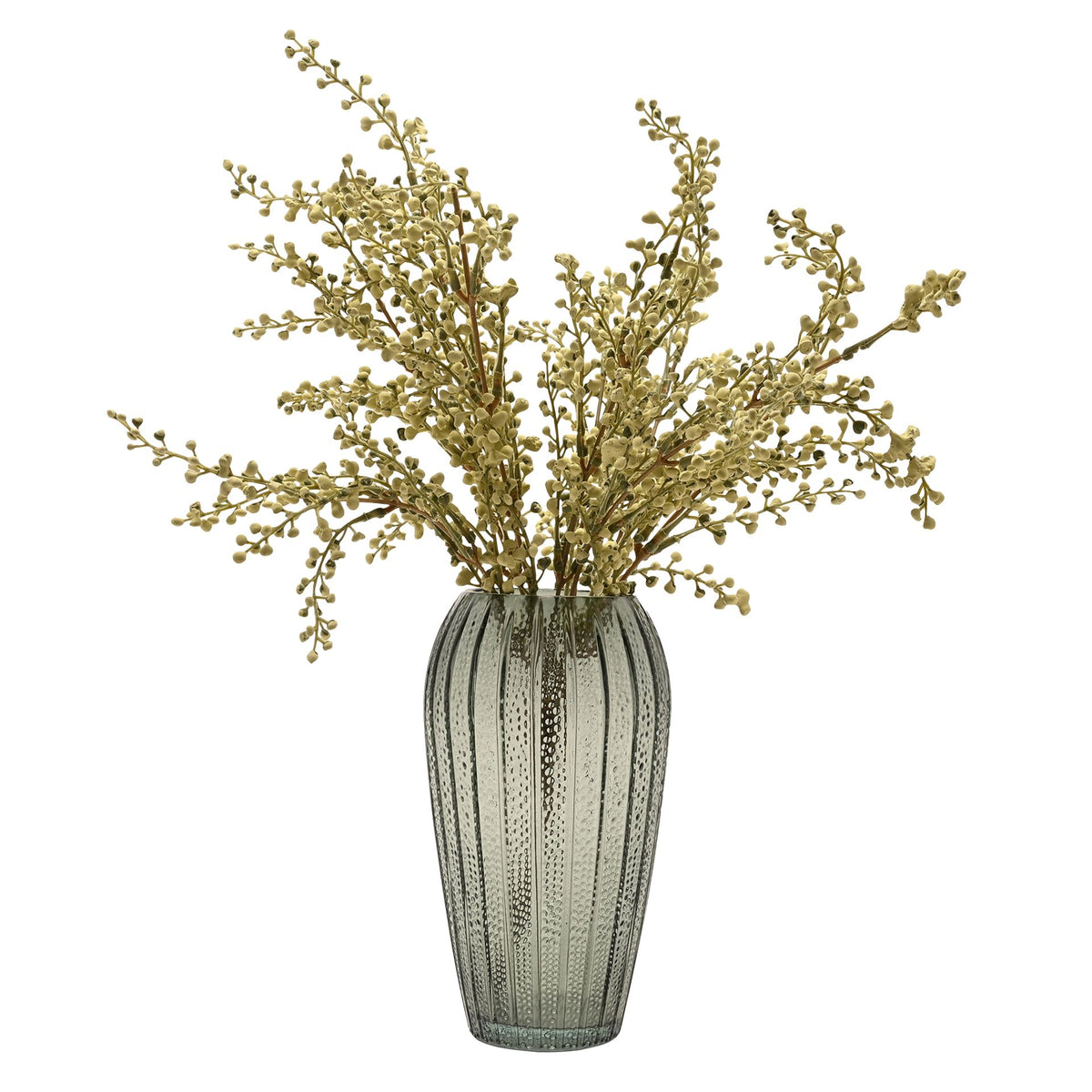 Hestia Green Rippled Vase 19cm