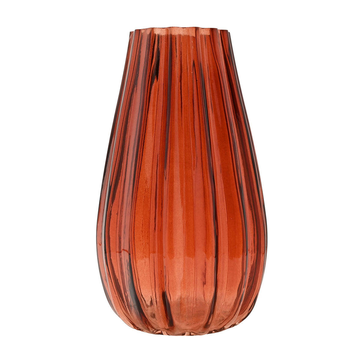 Hestia Glass Vase - Amber