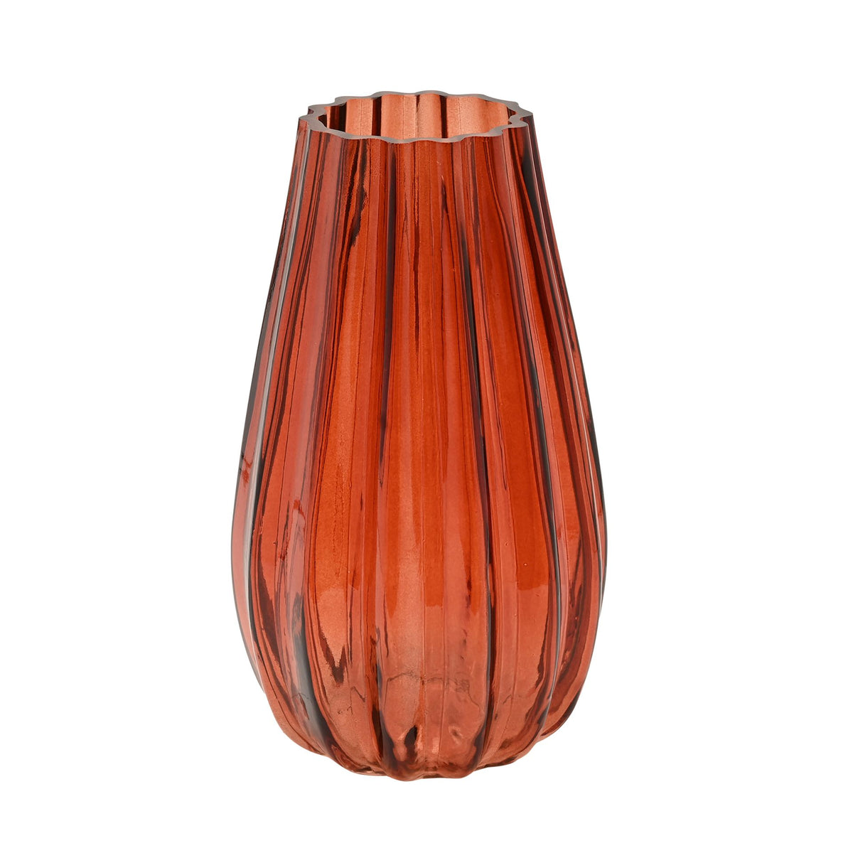 Hestia Glass Vase - Amber