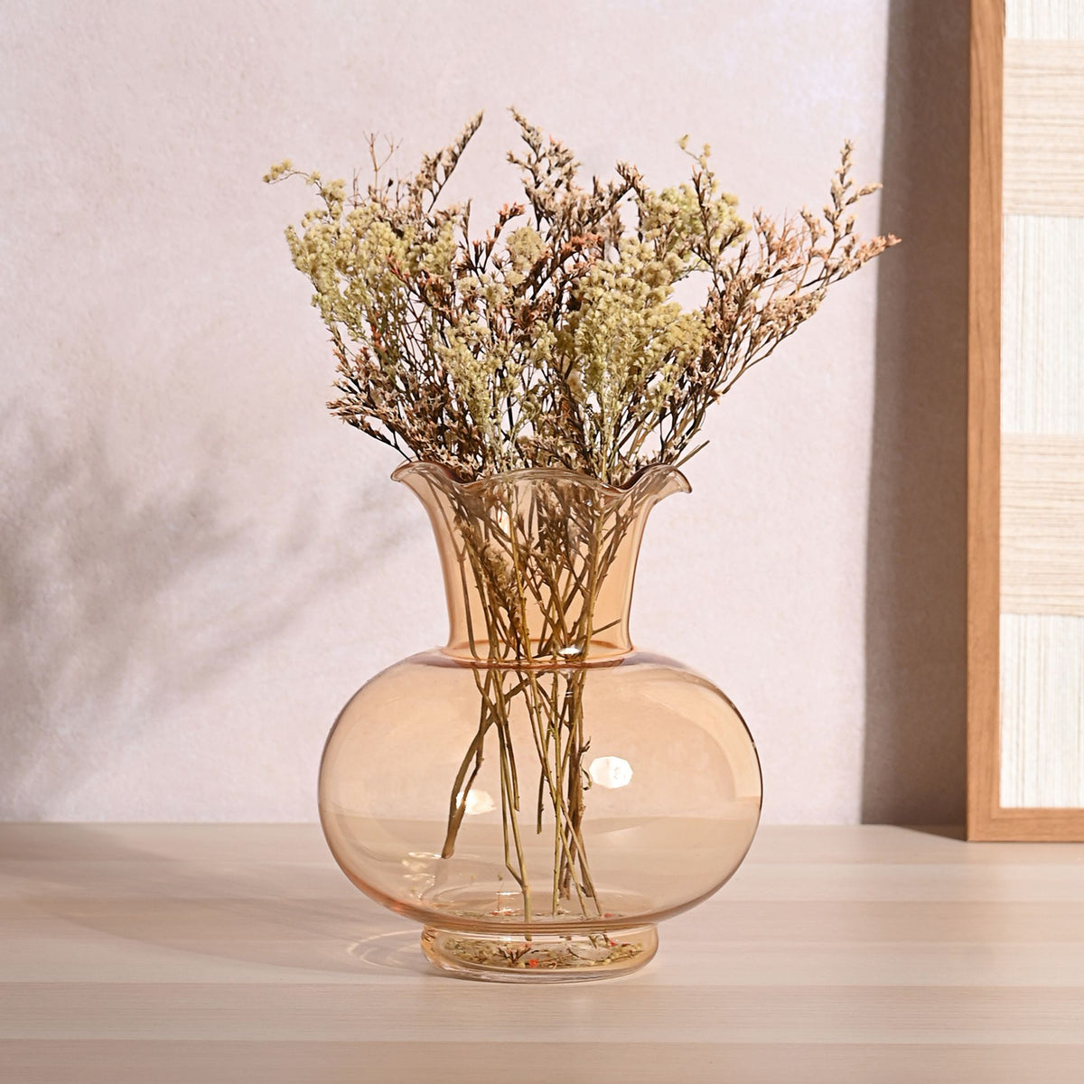 Hestia Fluted Bulb Glass Vase