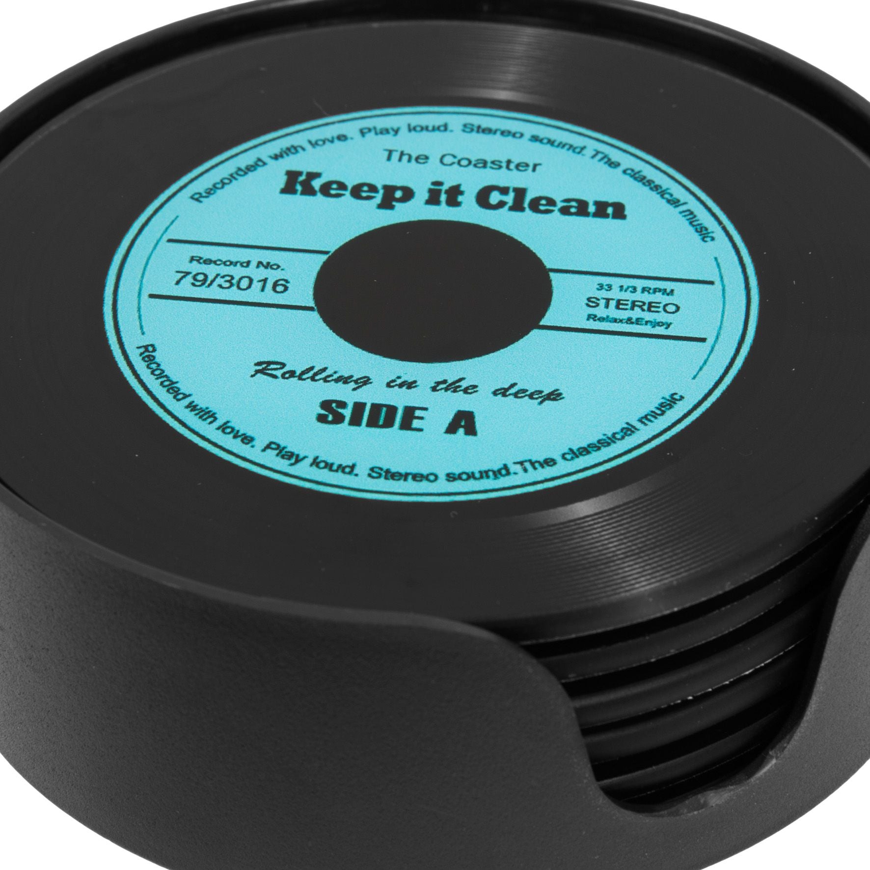 Harvey Makin Set of 6 Glass Record Coasters